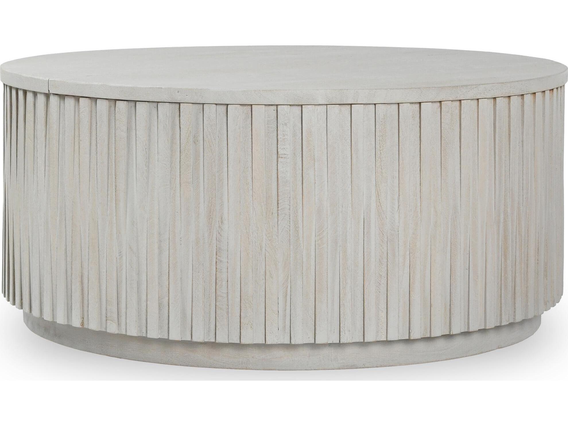 Classic Home Mrytle Round Wood Coffee Table