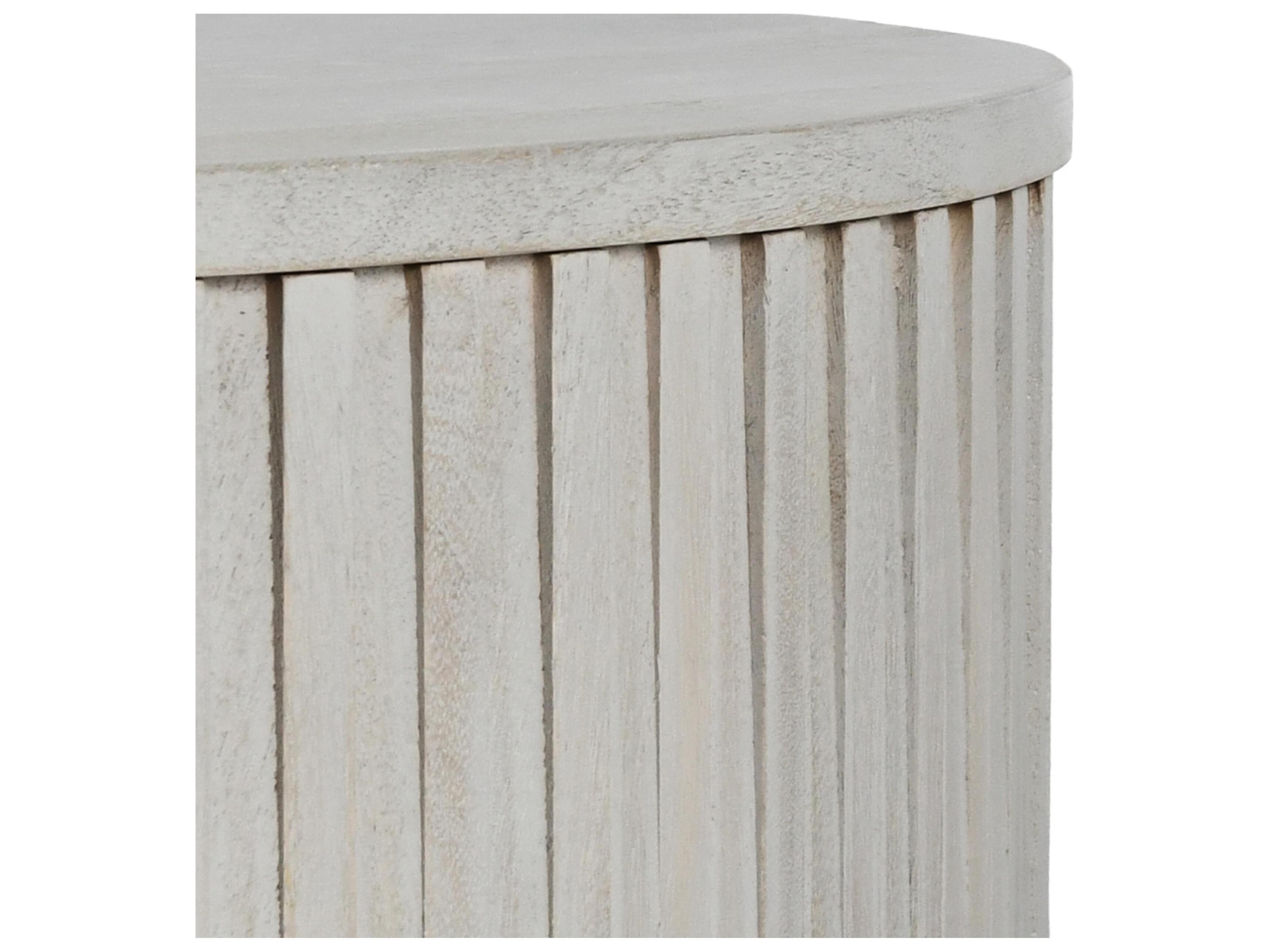 Classic Home Mrytle Round Wood Coffee Table