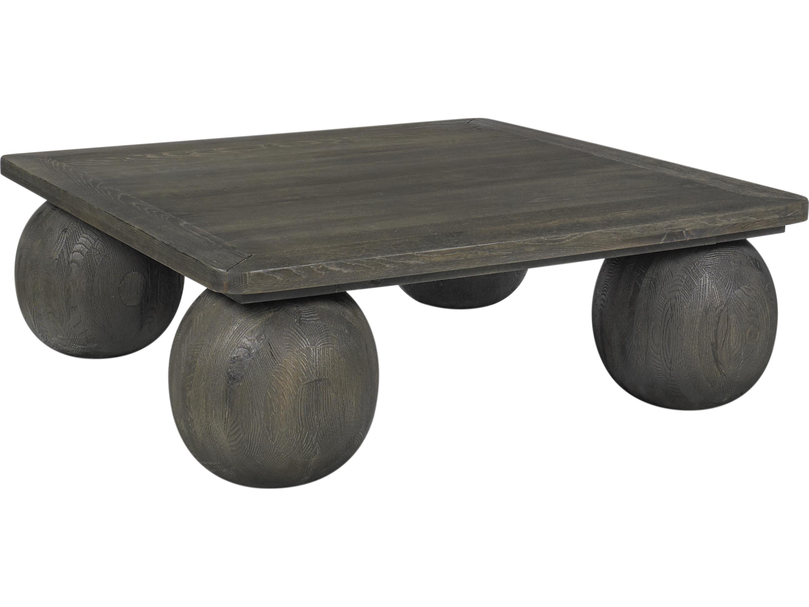 Classic Home Redondo Square Wood Dark Brown Coffee Table