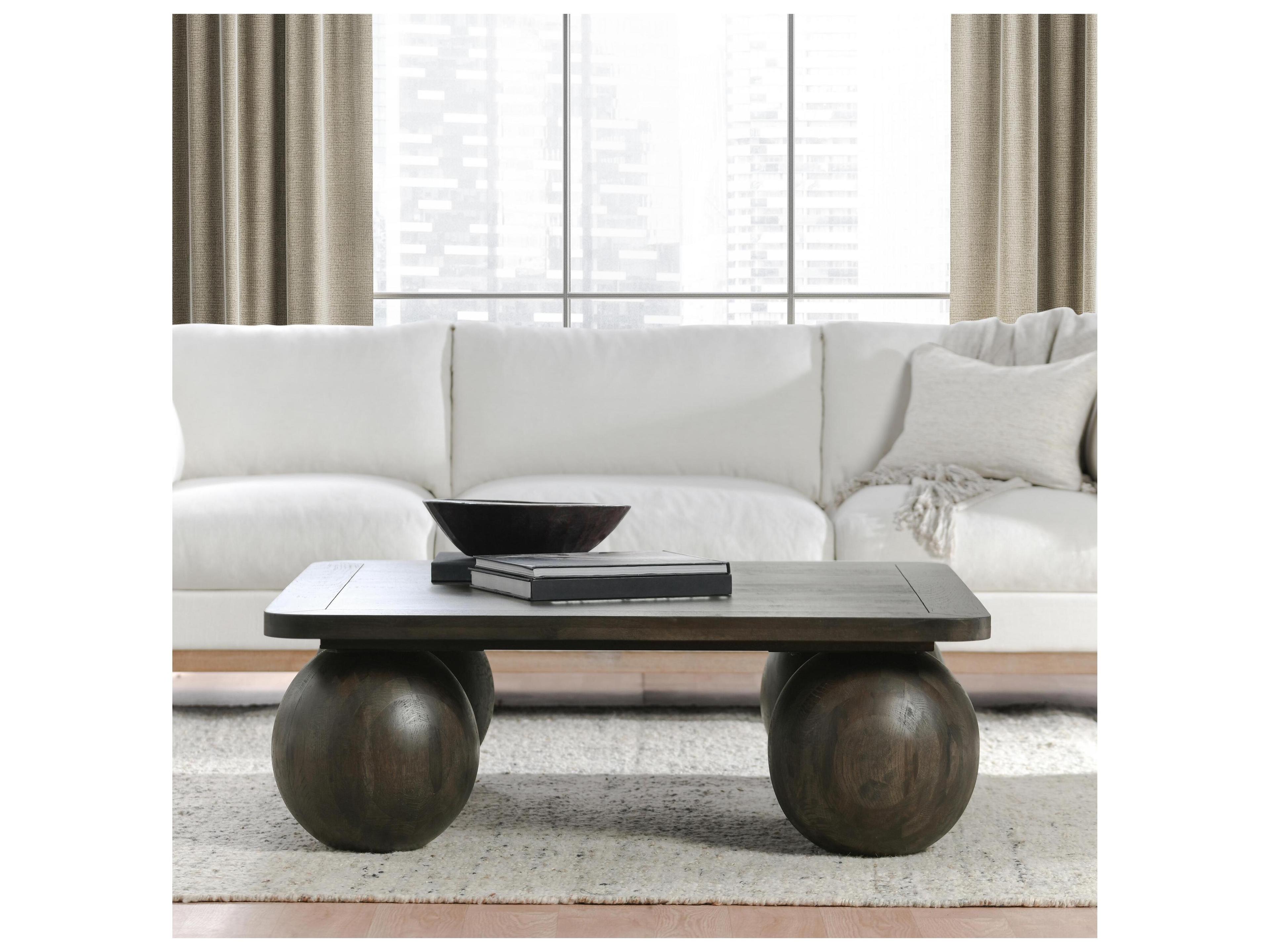 Classic Home Redondo Square Wood Dark Brown Coffee Table