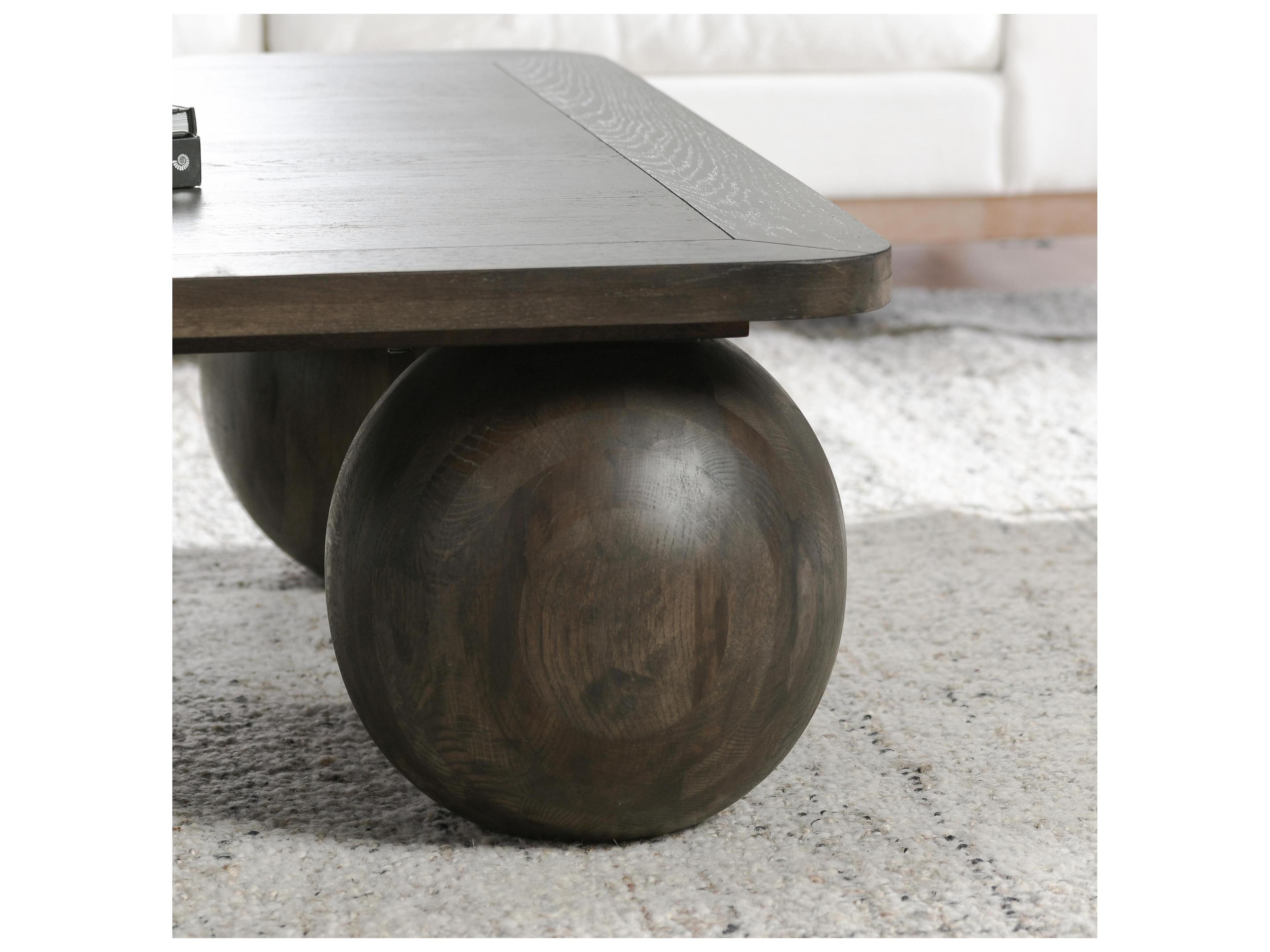 Classic Home Redondo Square Wood Dark Brown Coffee Table