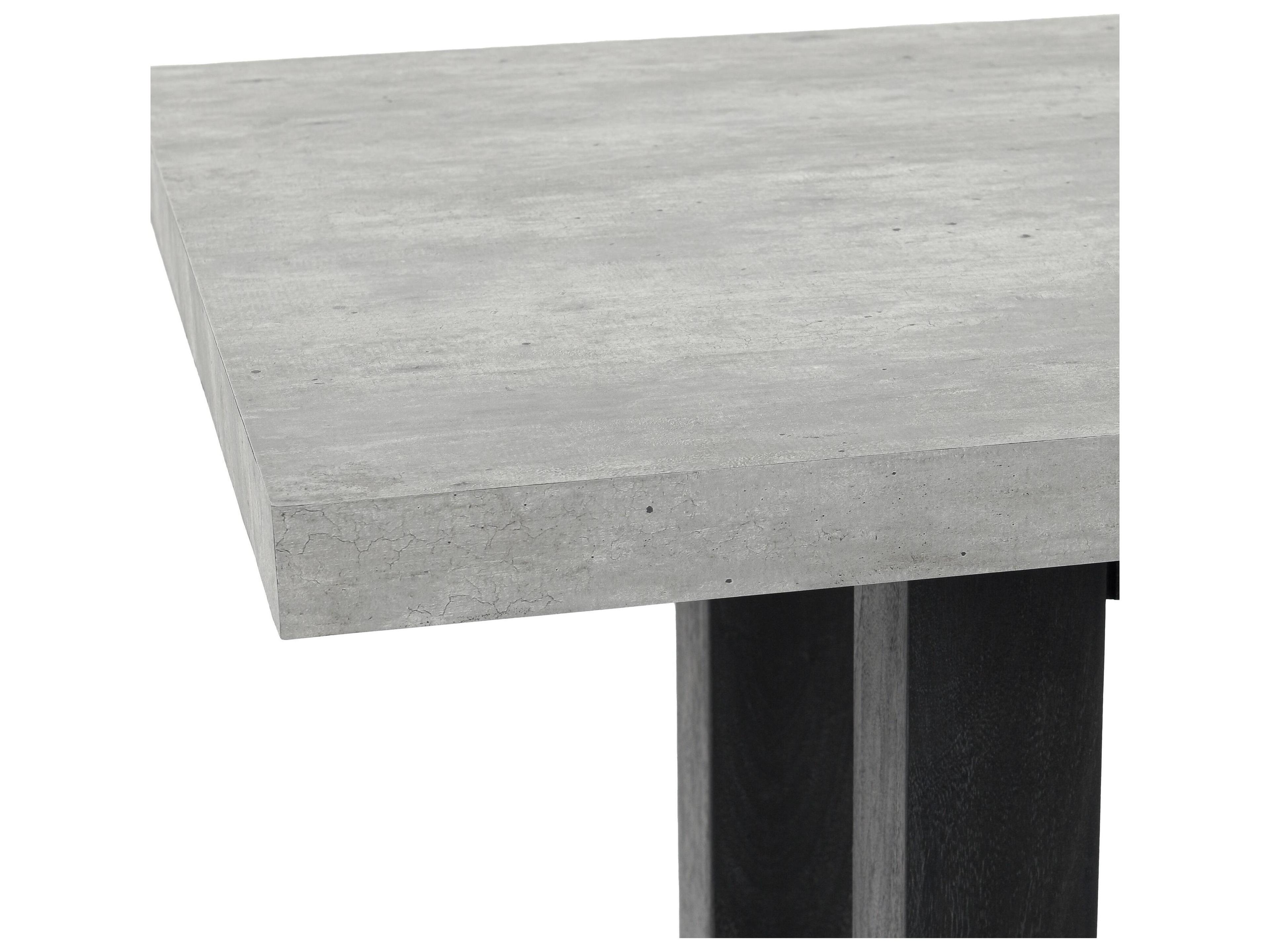 Classic Home Ojai Rectangular Concrete Gray Dining Table