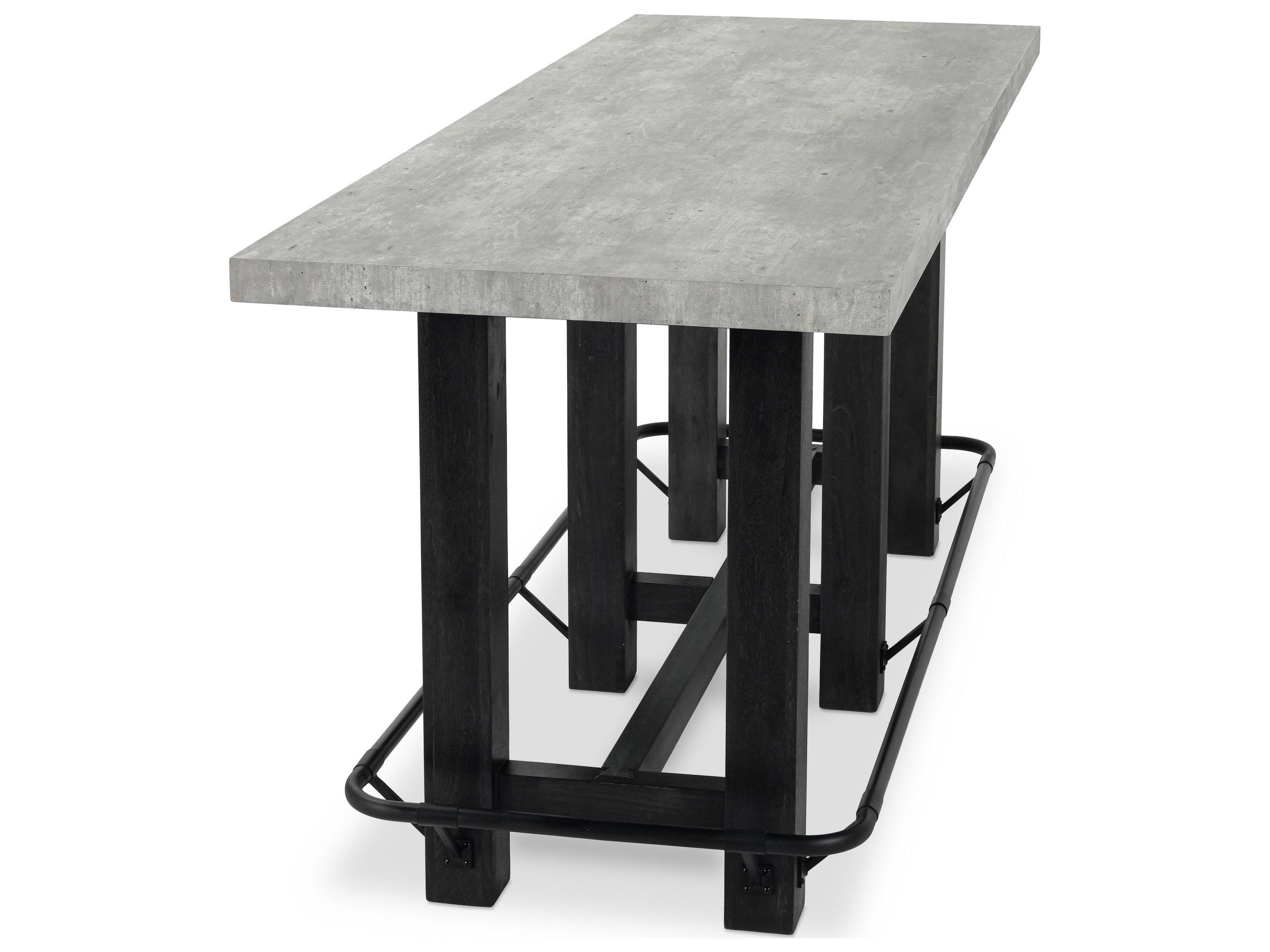 Classic Home Ojai Rectangular Concrete Gray Dining Table