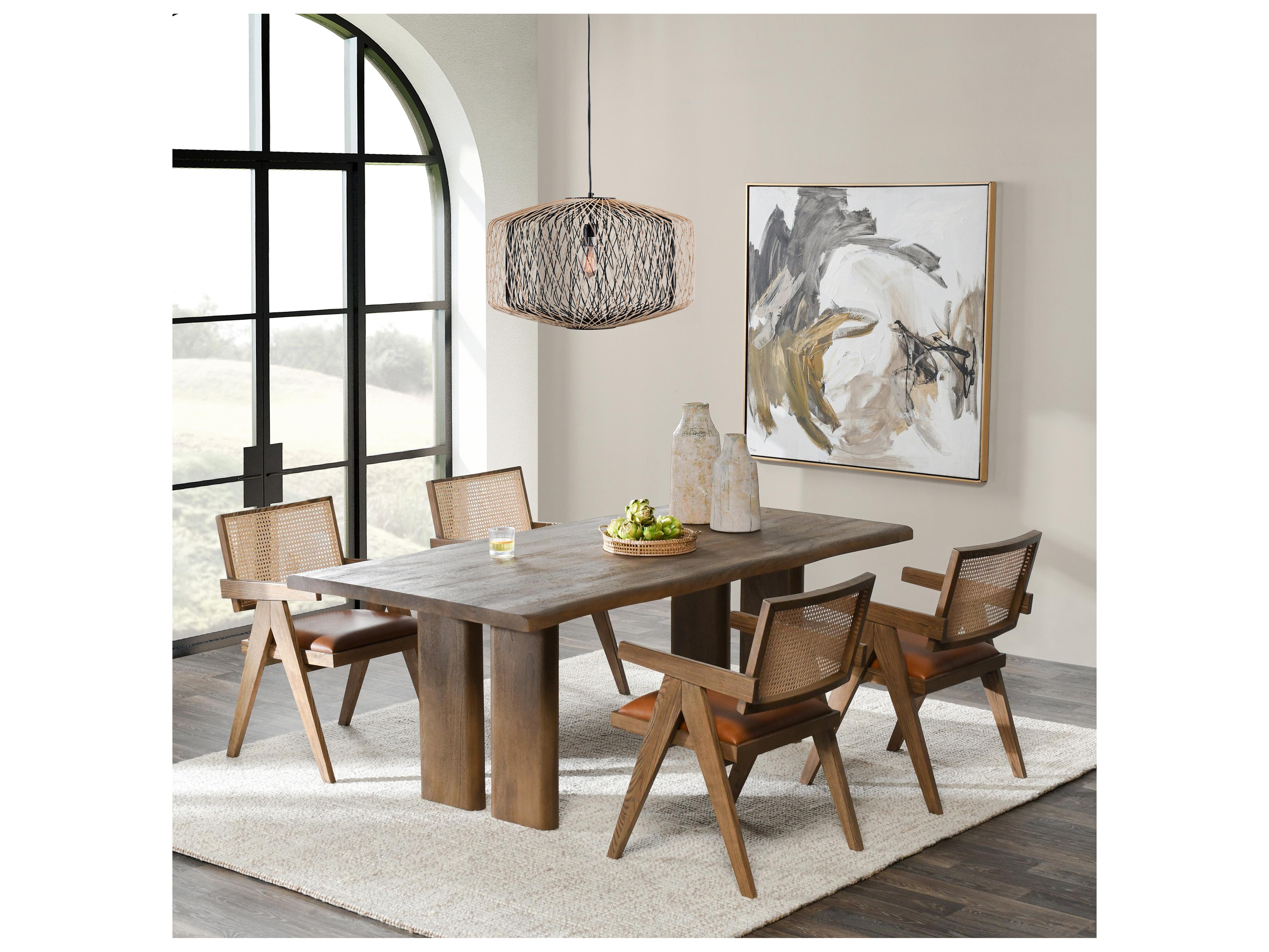 Classic Home Holmes Rectangular Wood Brown Dining Table