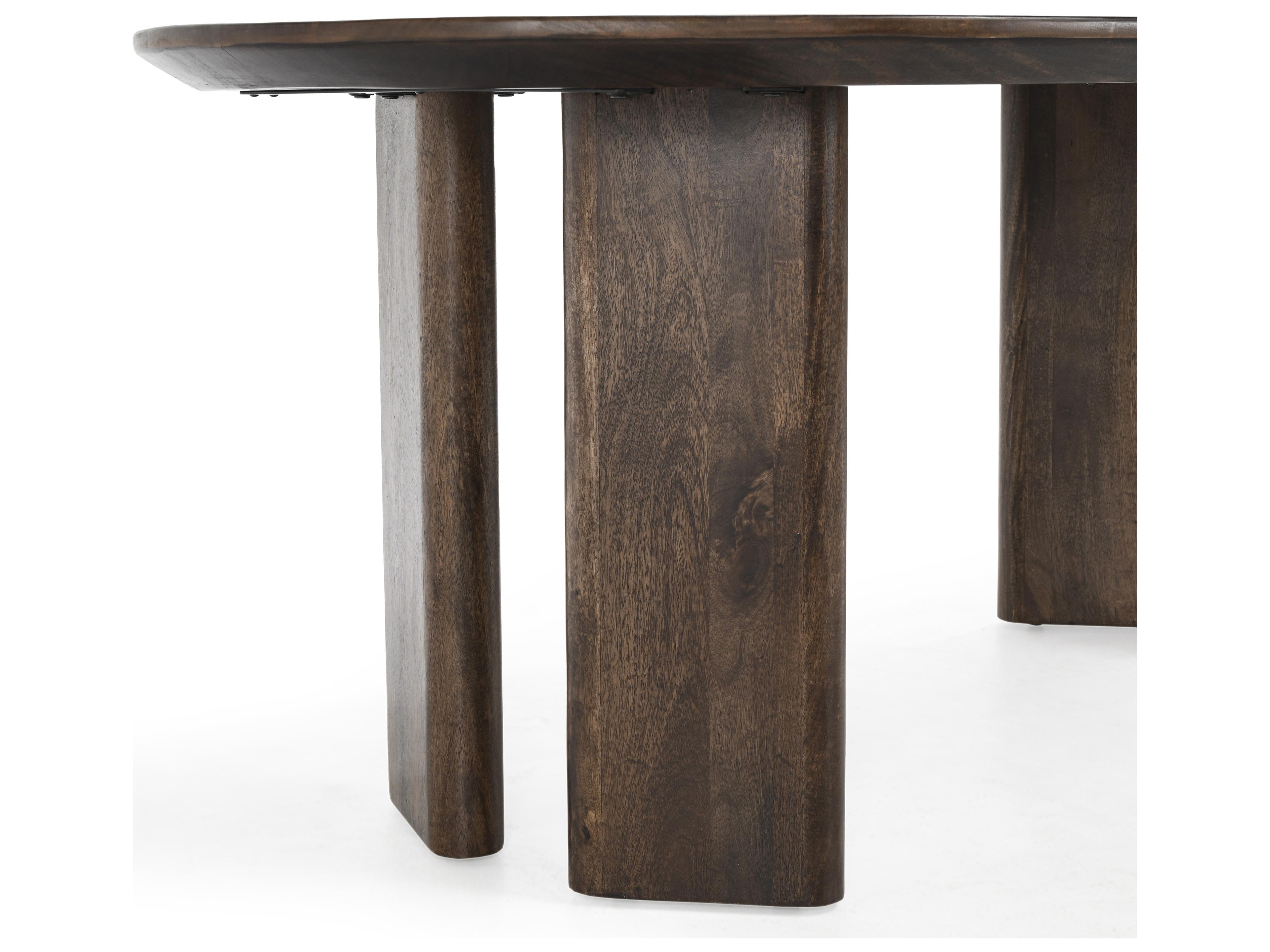 Classic Home Norwood Oval Wood Brown Dining Table