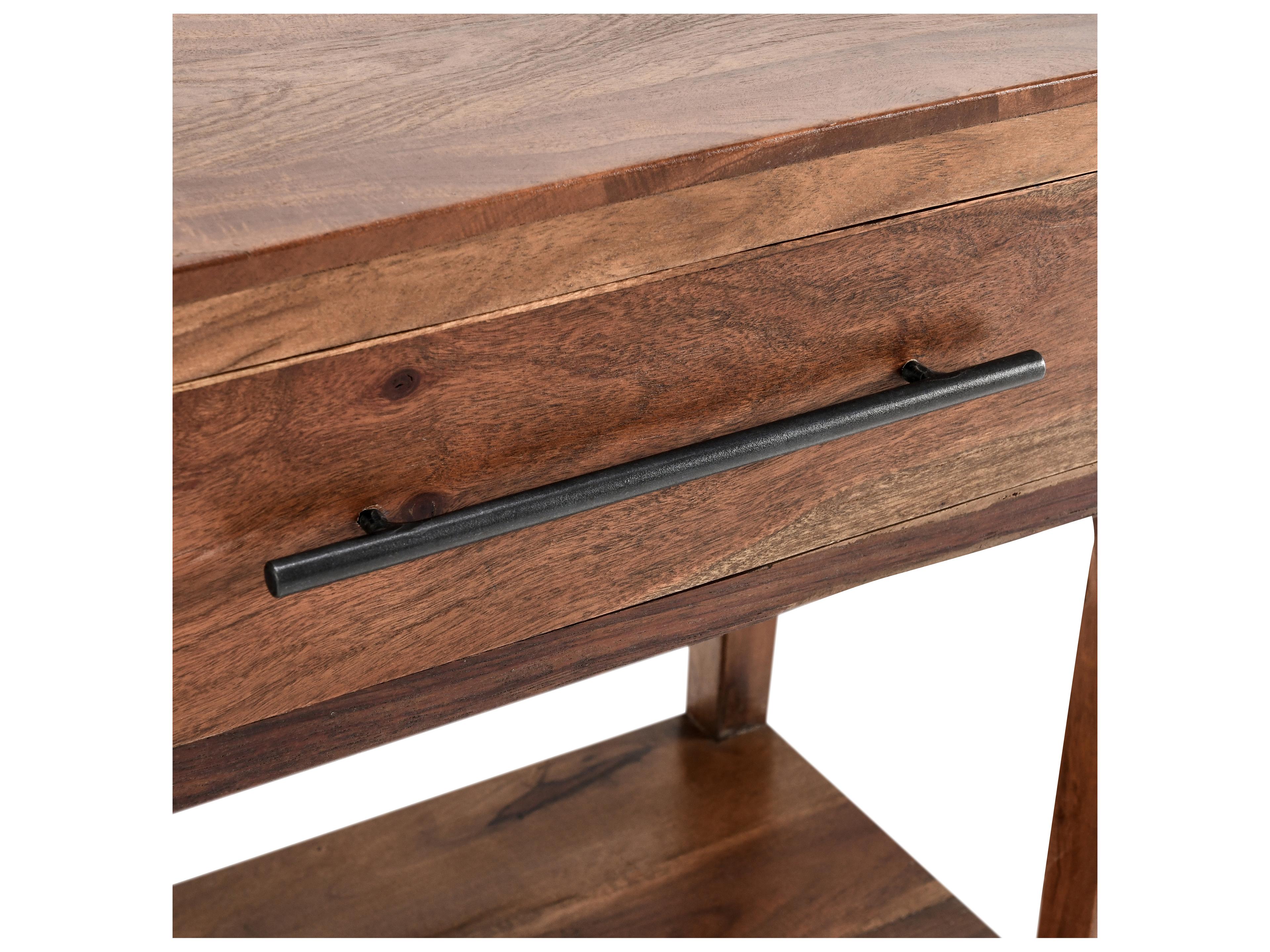 Classic Home Wren Rectangular Wood Natural Brown End Table