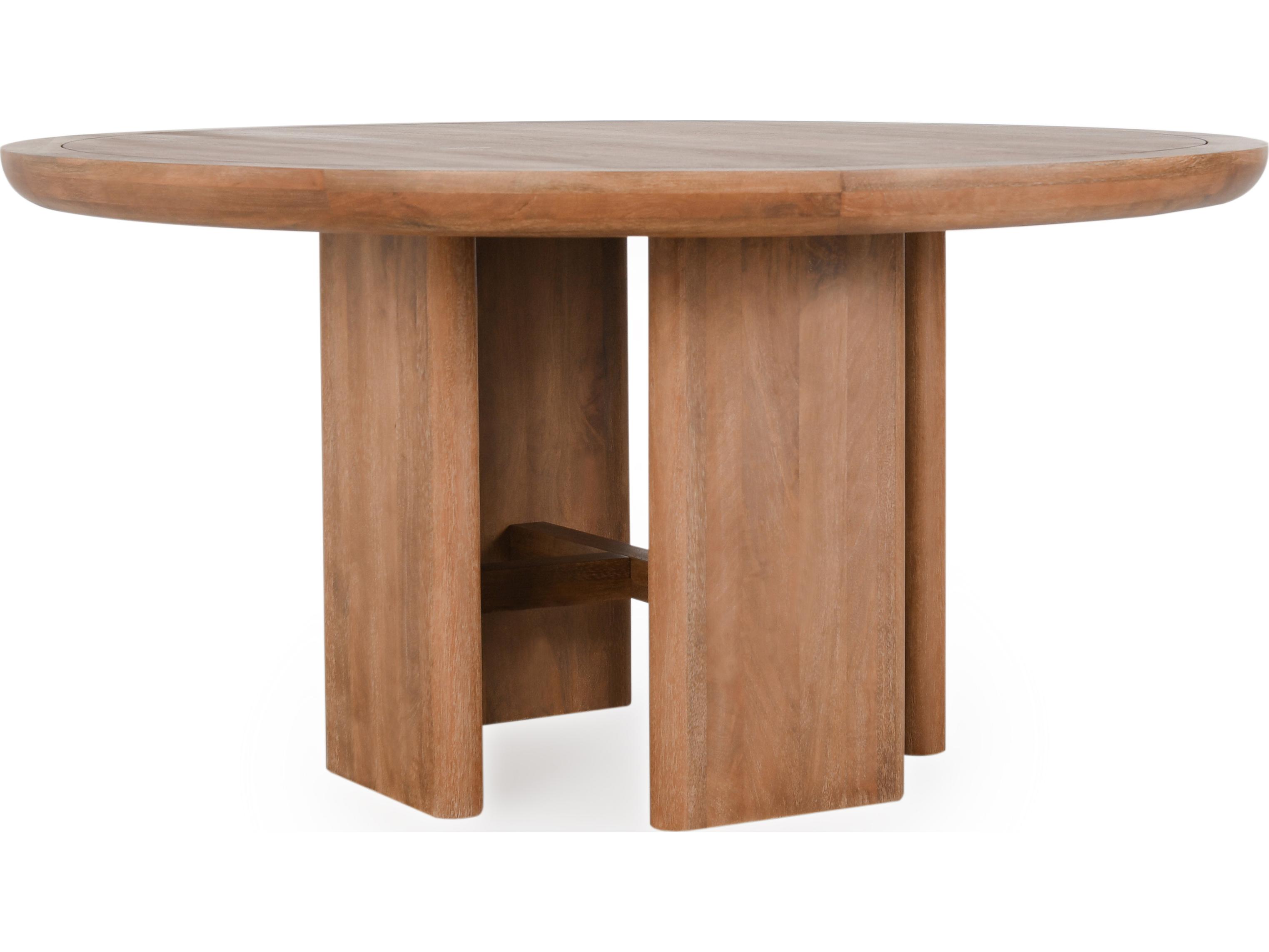 Classic Home Selena Round Wood Dark Brown Dining Table