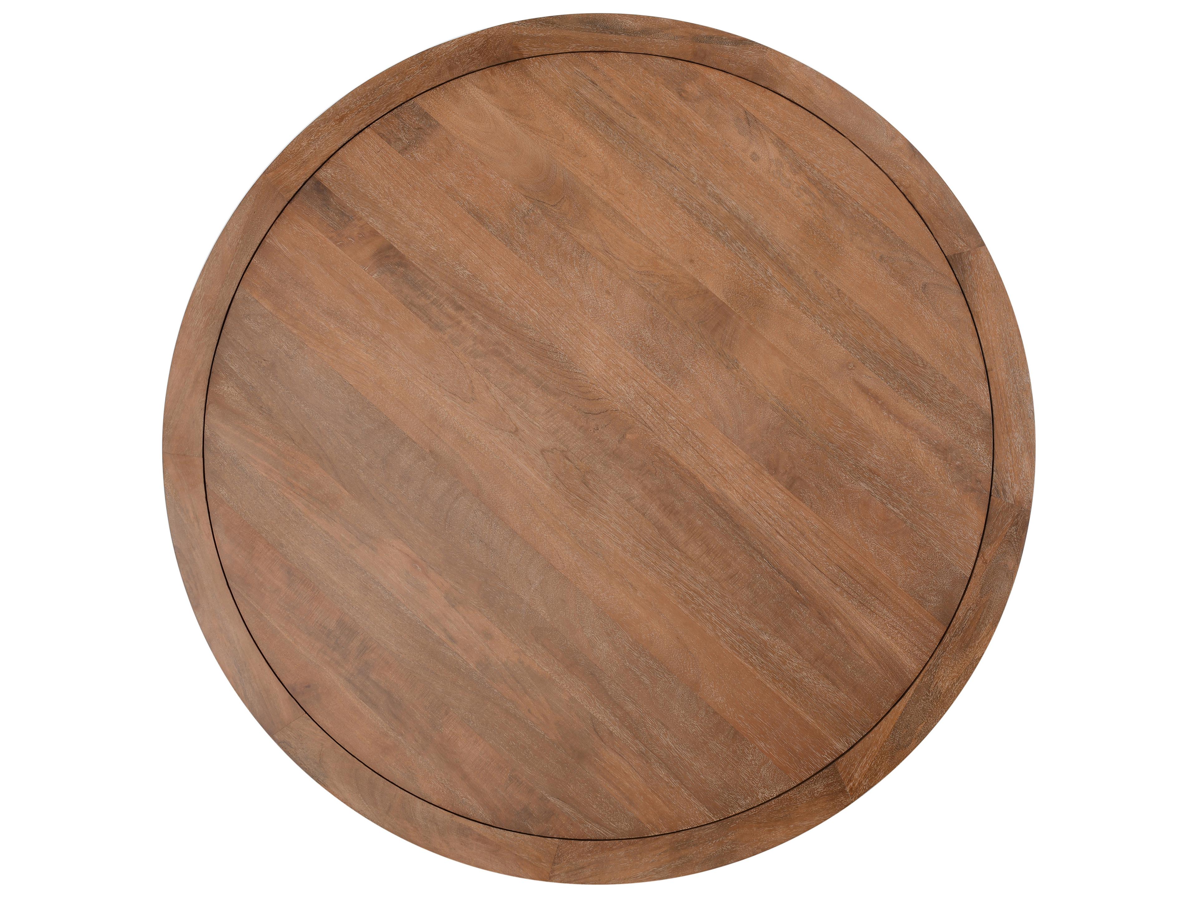 Classic Home Selena Round Wood Dark Brown Dining Table
