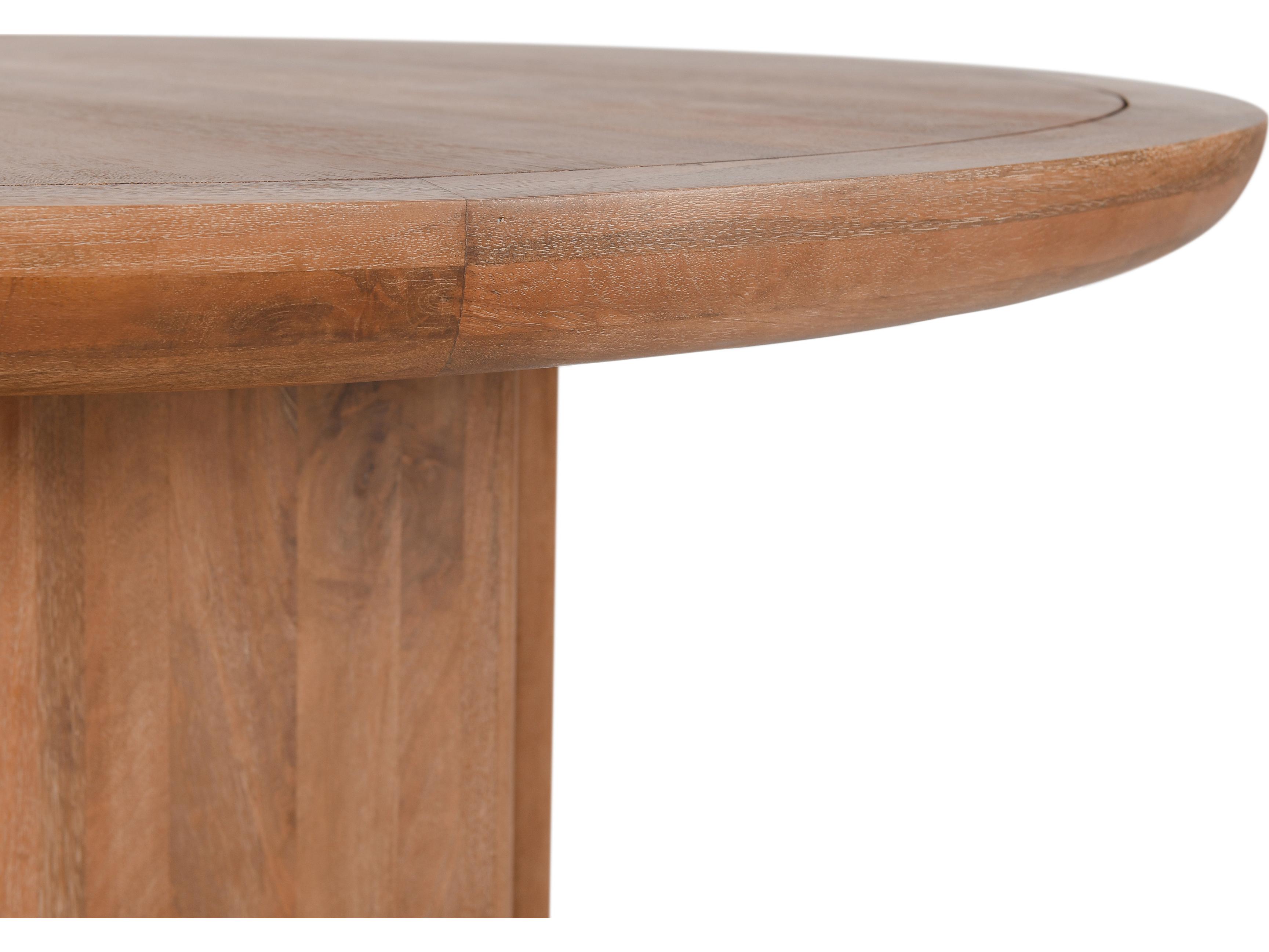 Classic Home Selena Round Wood Dark Brown Dining Table