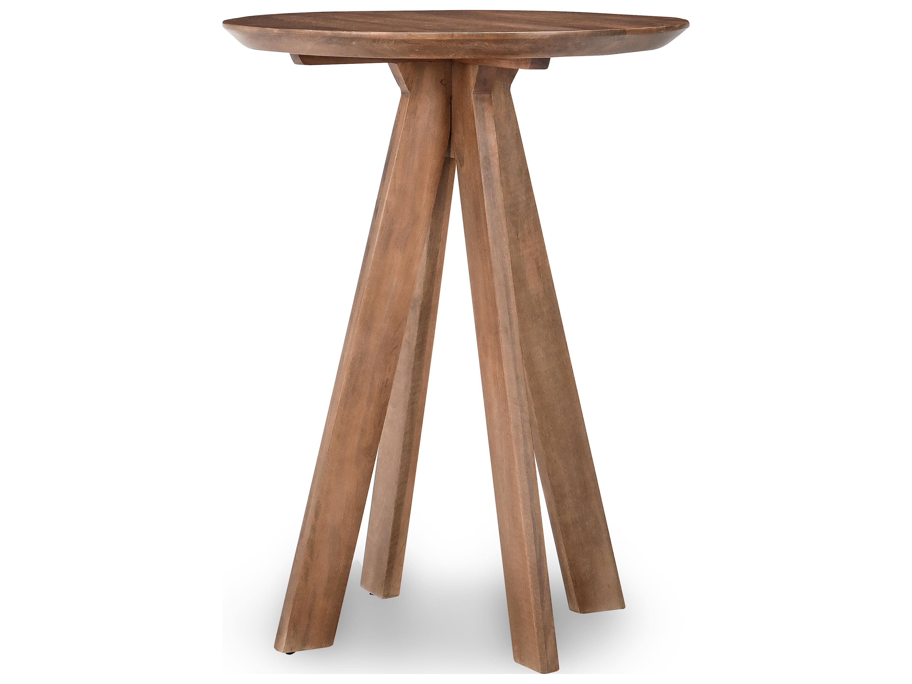 Classic Home Rodrigo Brown Round Wood Bar Table