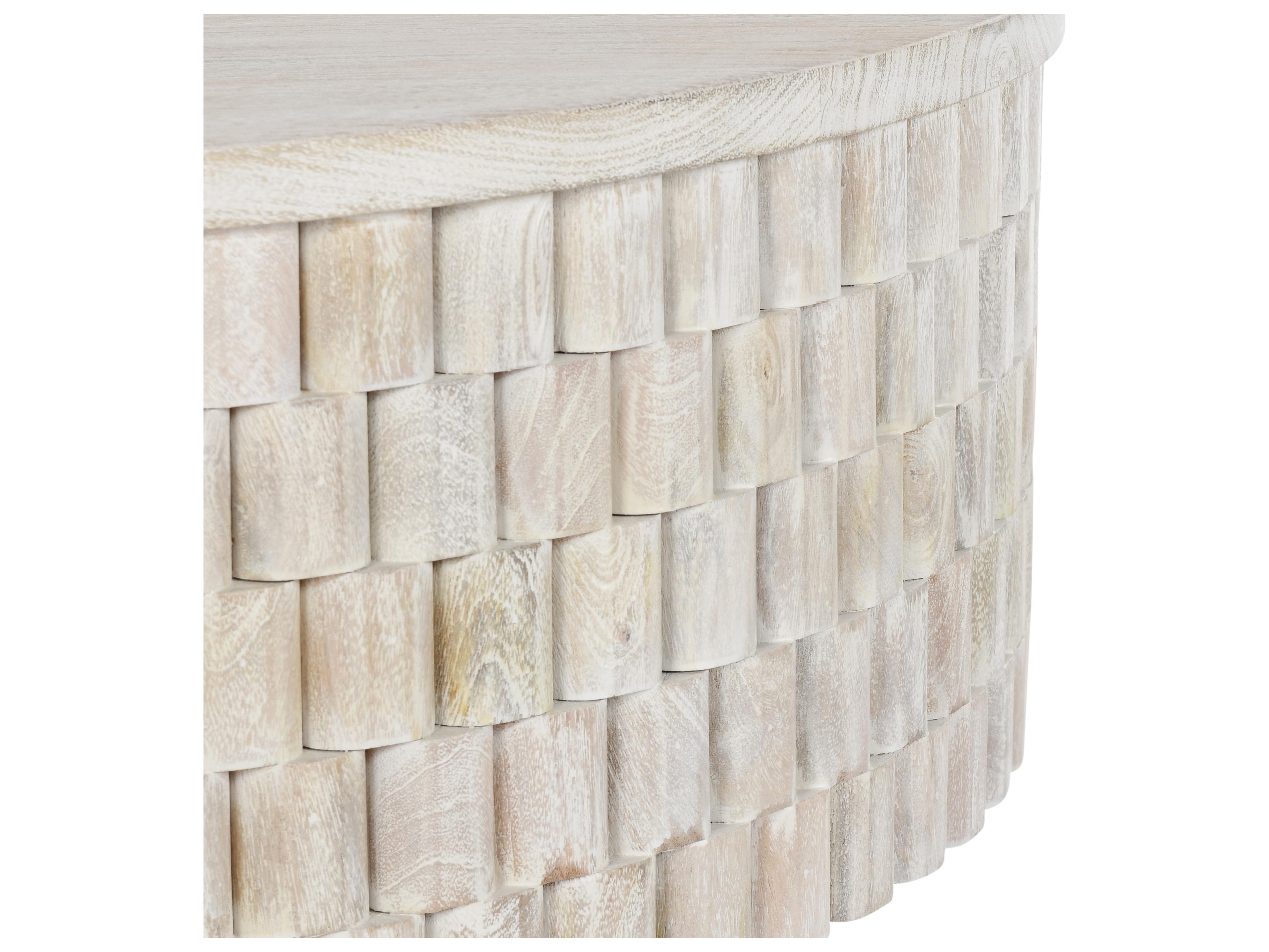 Classic Home Norwood Round Wood White Coffee Table