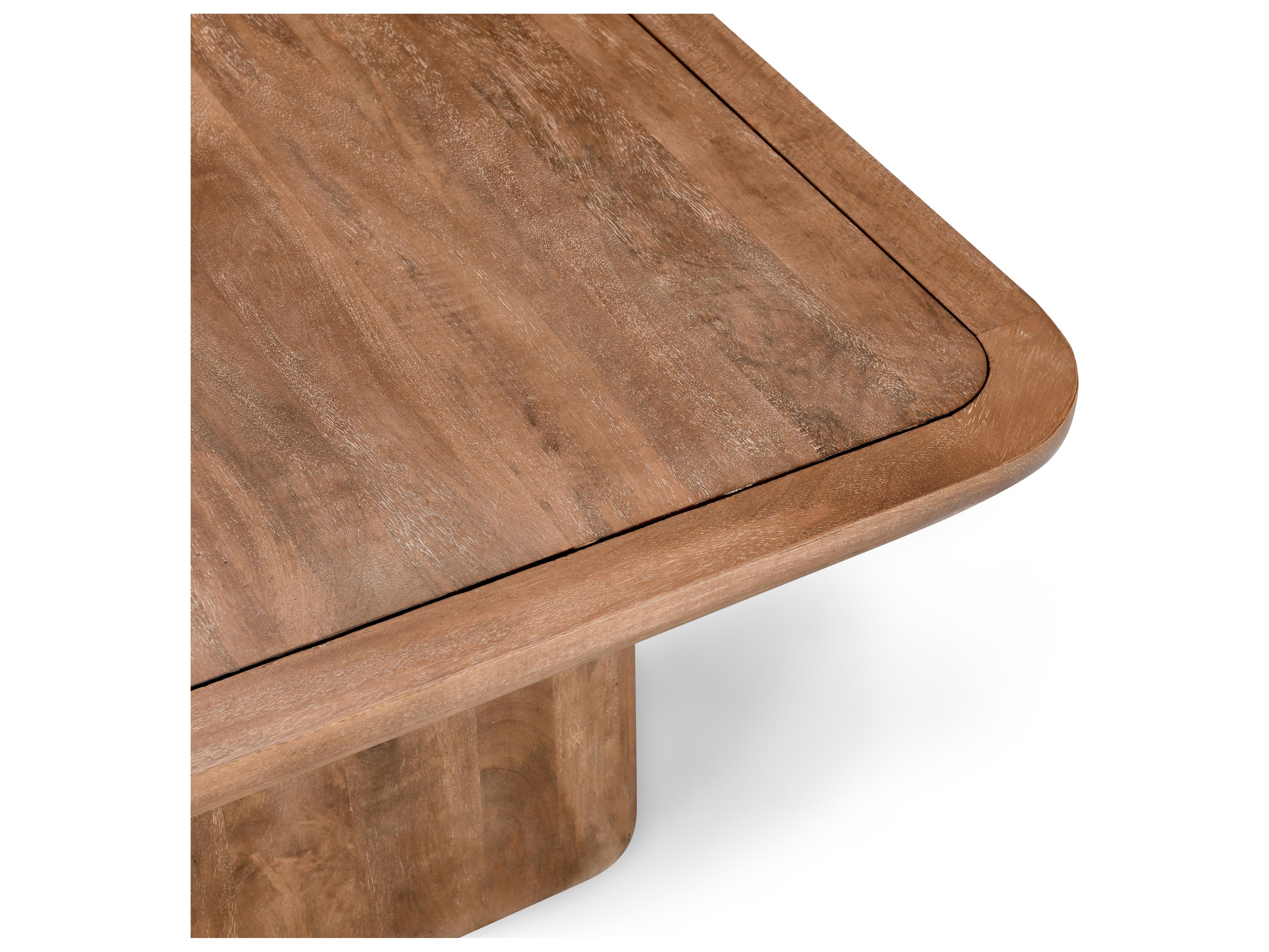 Classic Home Chloe Square Wood Brown Coffee Table
