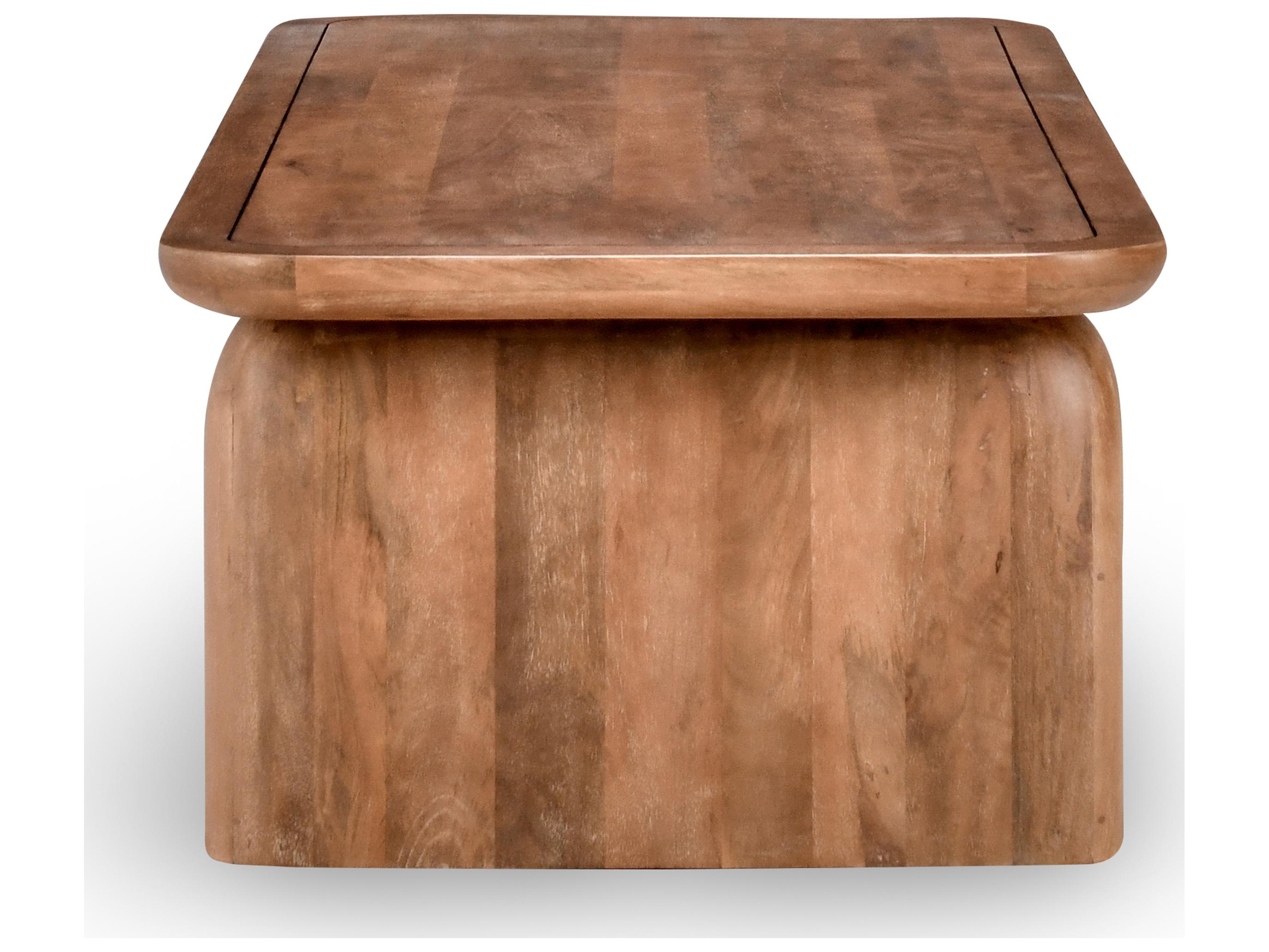 Classic Home Chloe Rectangular Wood Brown Coffee Table