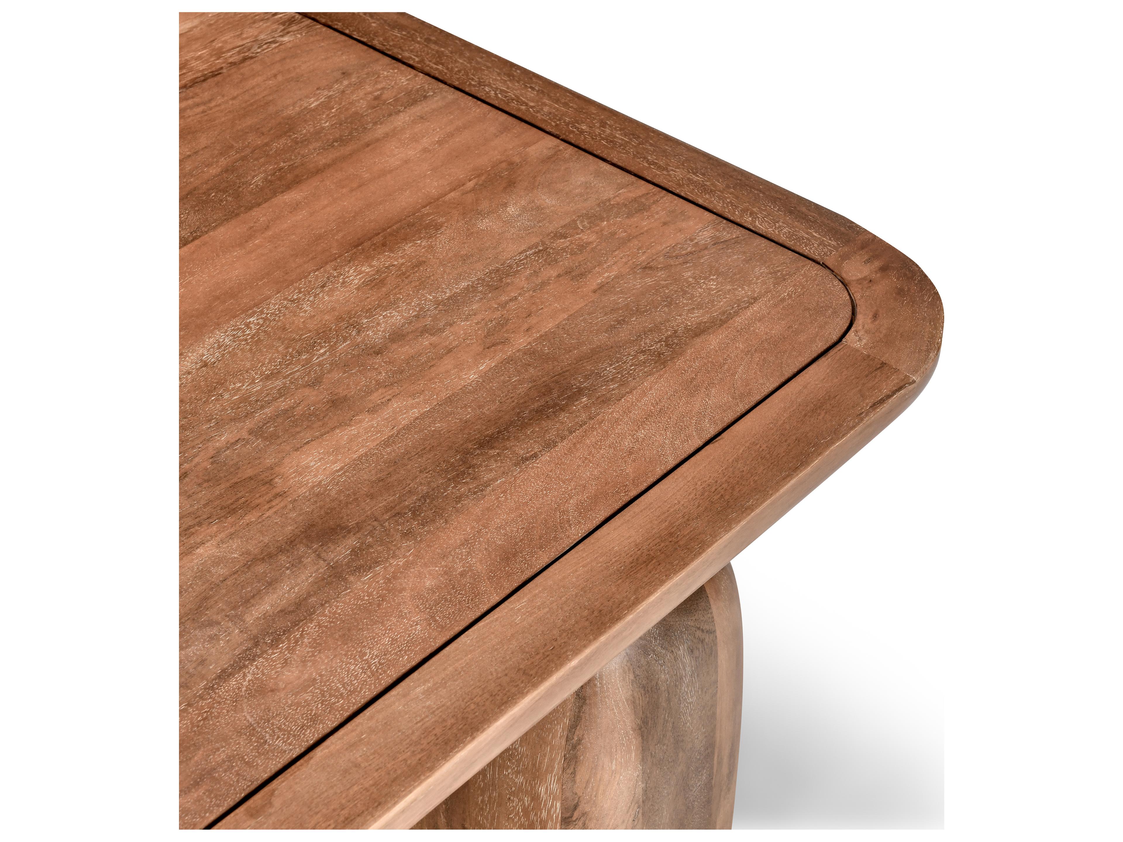 Classic Home Chloe Rectangular Wood Brown Coffee Table