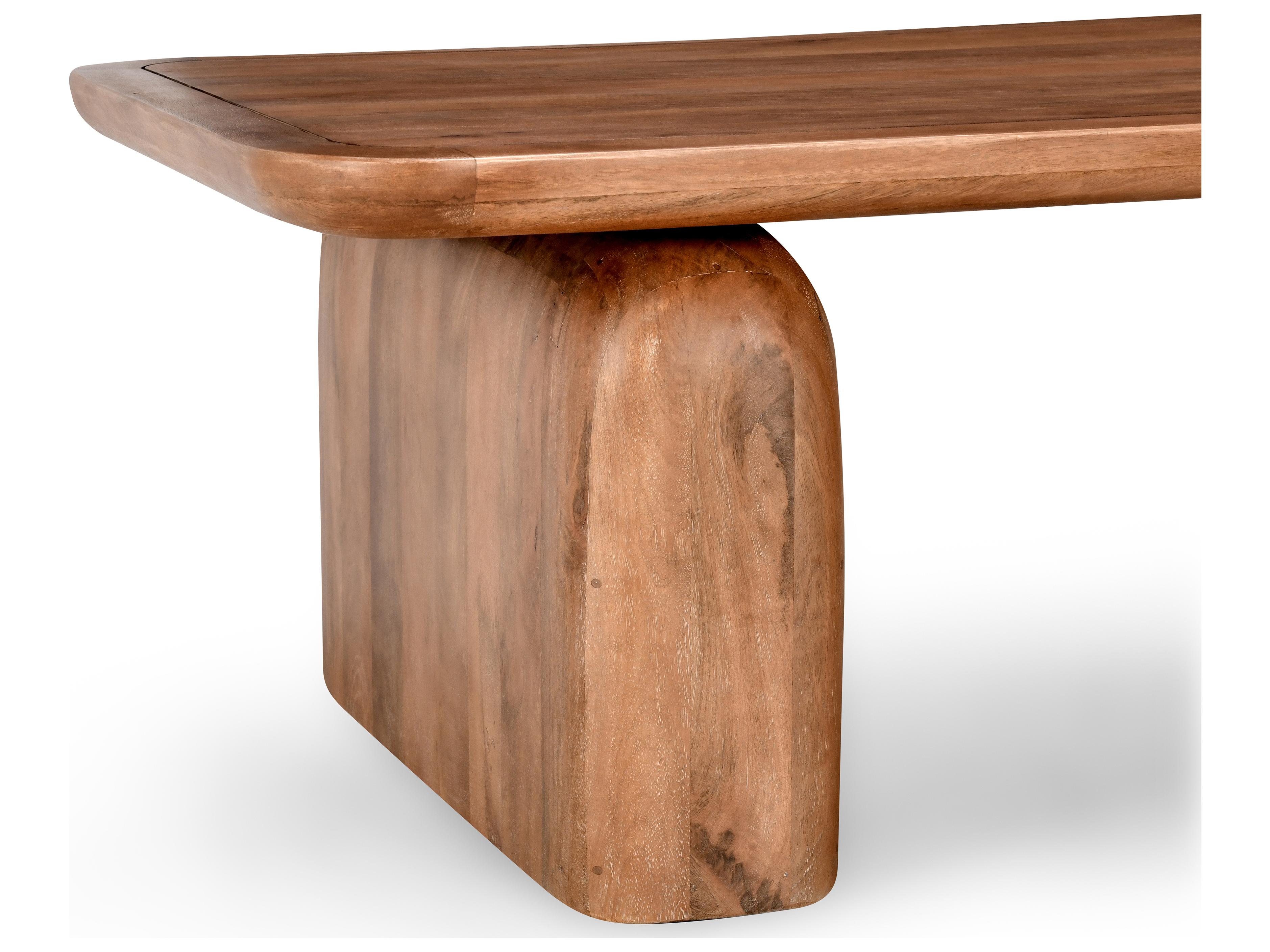 Classic Home Chloe Rectangular Wood Brown Coffee Table