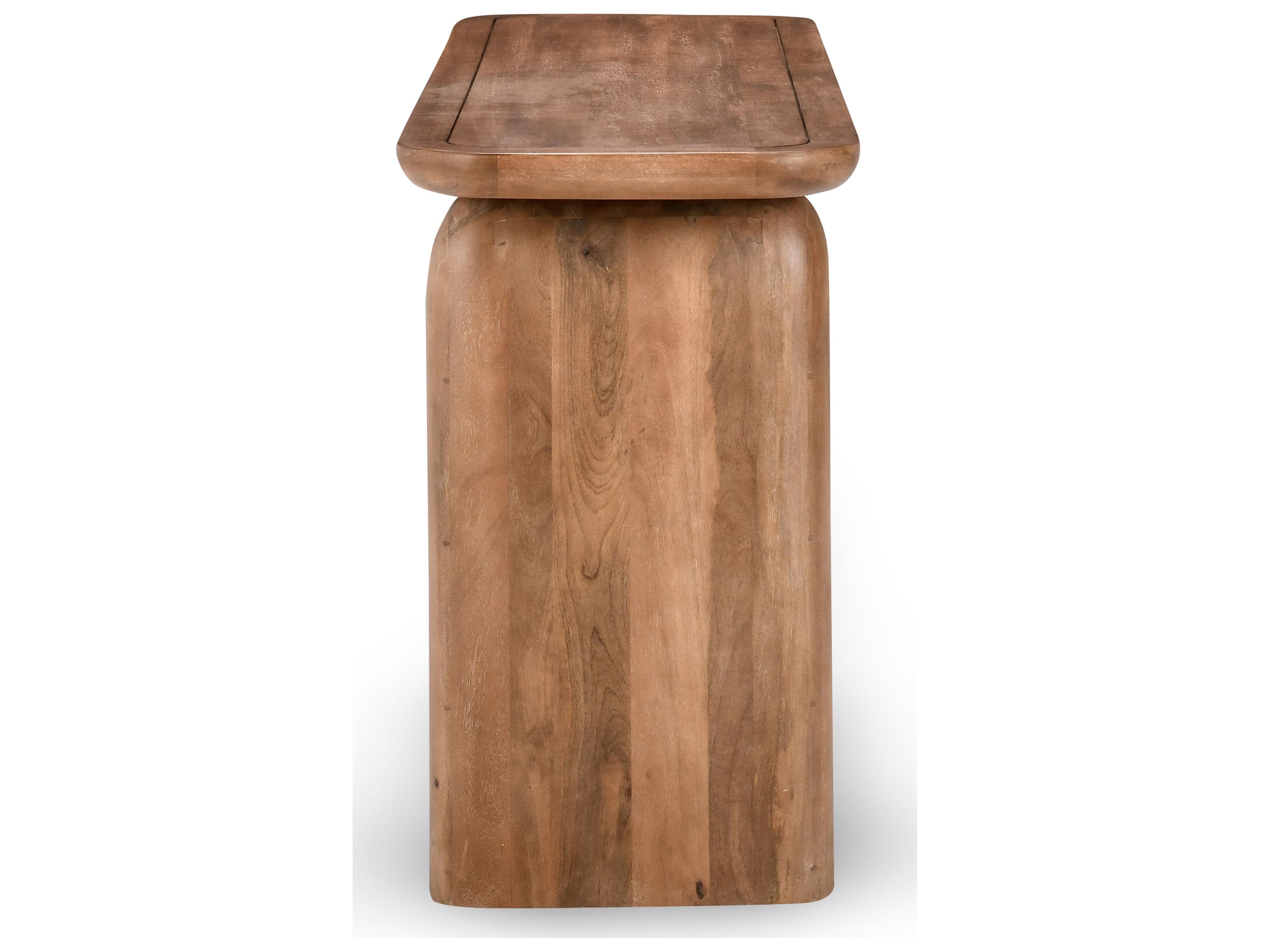 Classic Home Chloe Rectangular Wood Brown Console Table