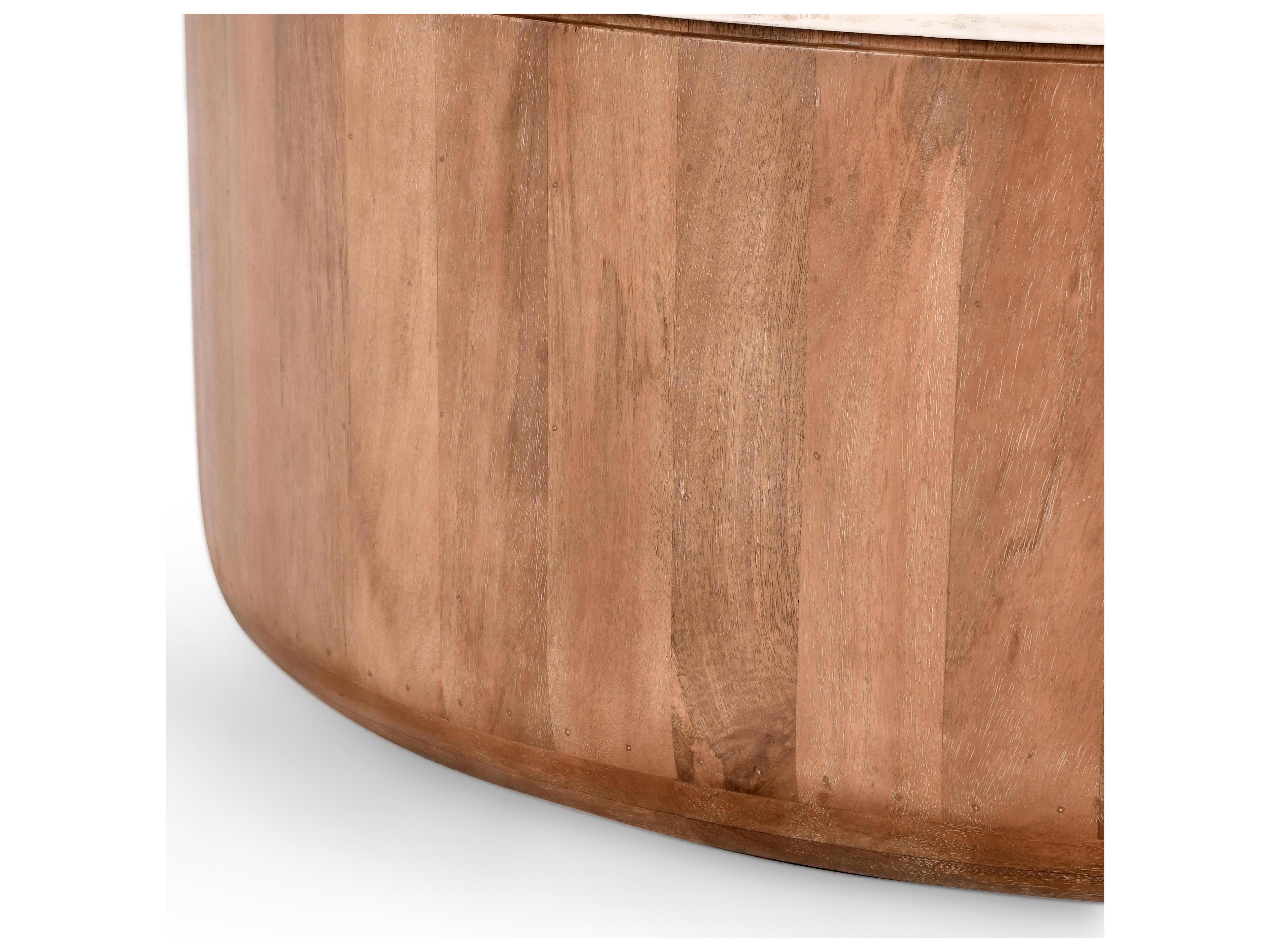 Classic Home Josie Round Umber marble Coffee Table