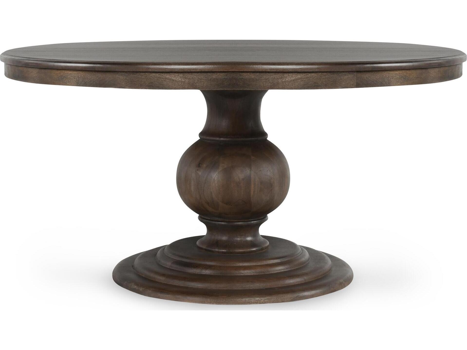 Classic Home Brookside Round Wood Cocoa Brown Dining Table
