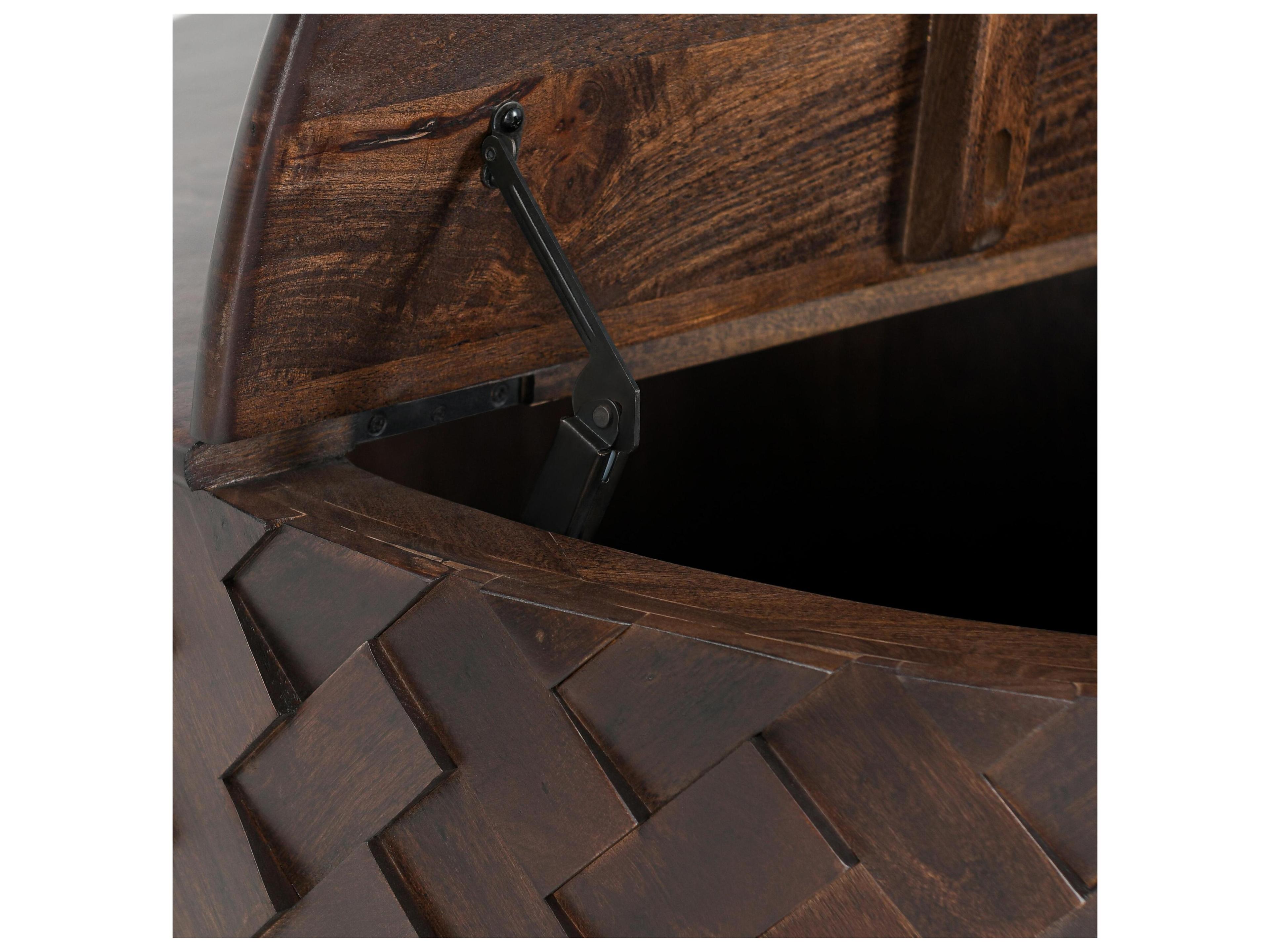 Classic Home Shira Round Wood Kona Brown Coffee Table