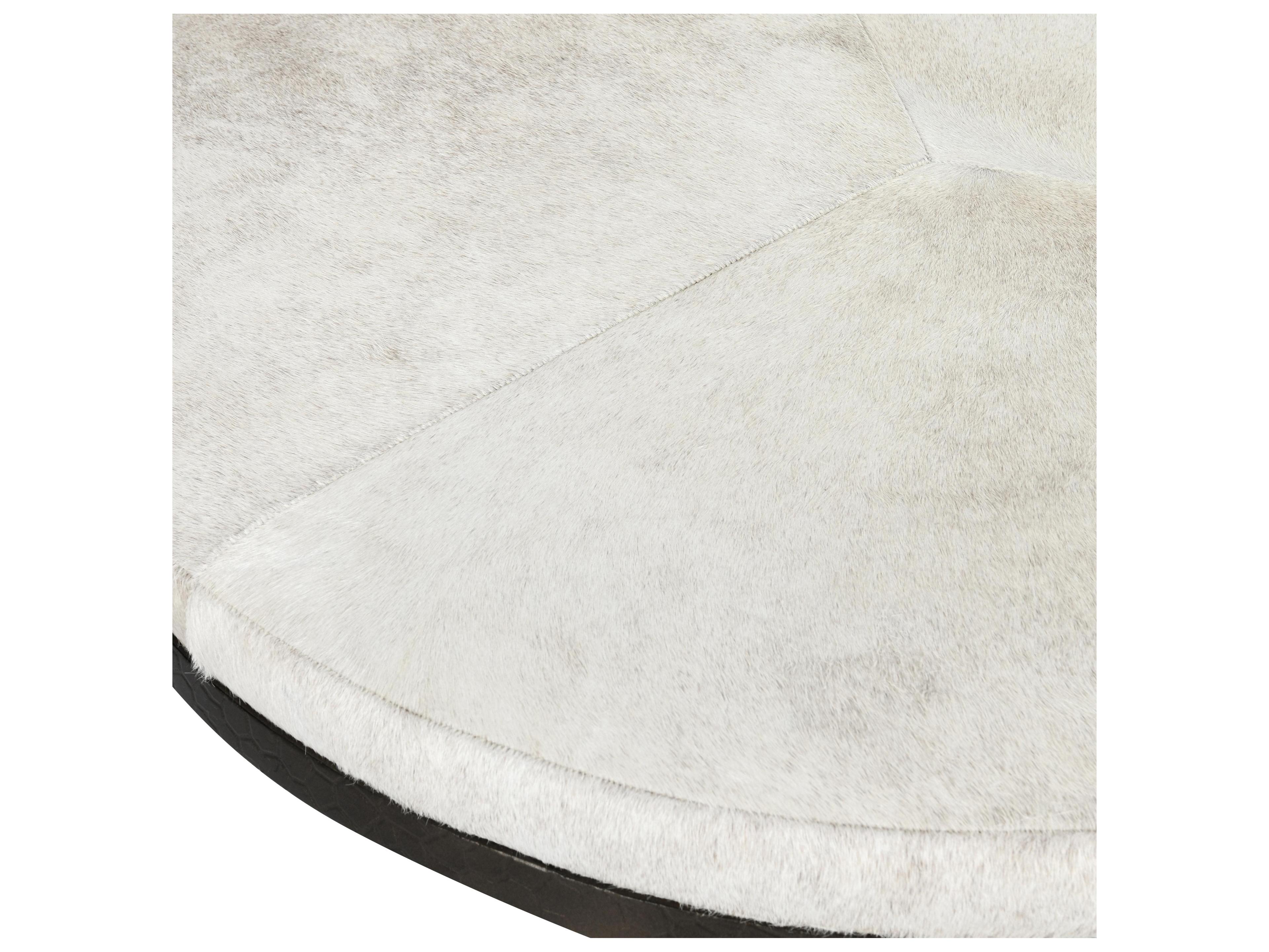 Classic Home Bose Round Fabric Ivory Coffee Table