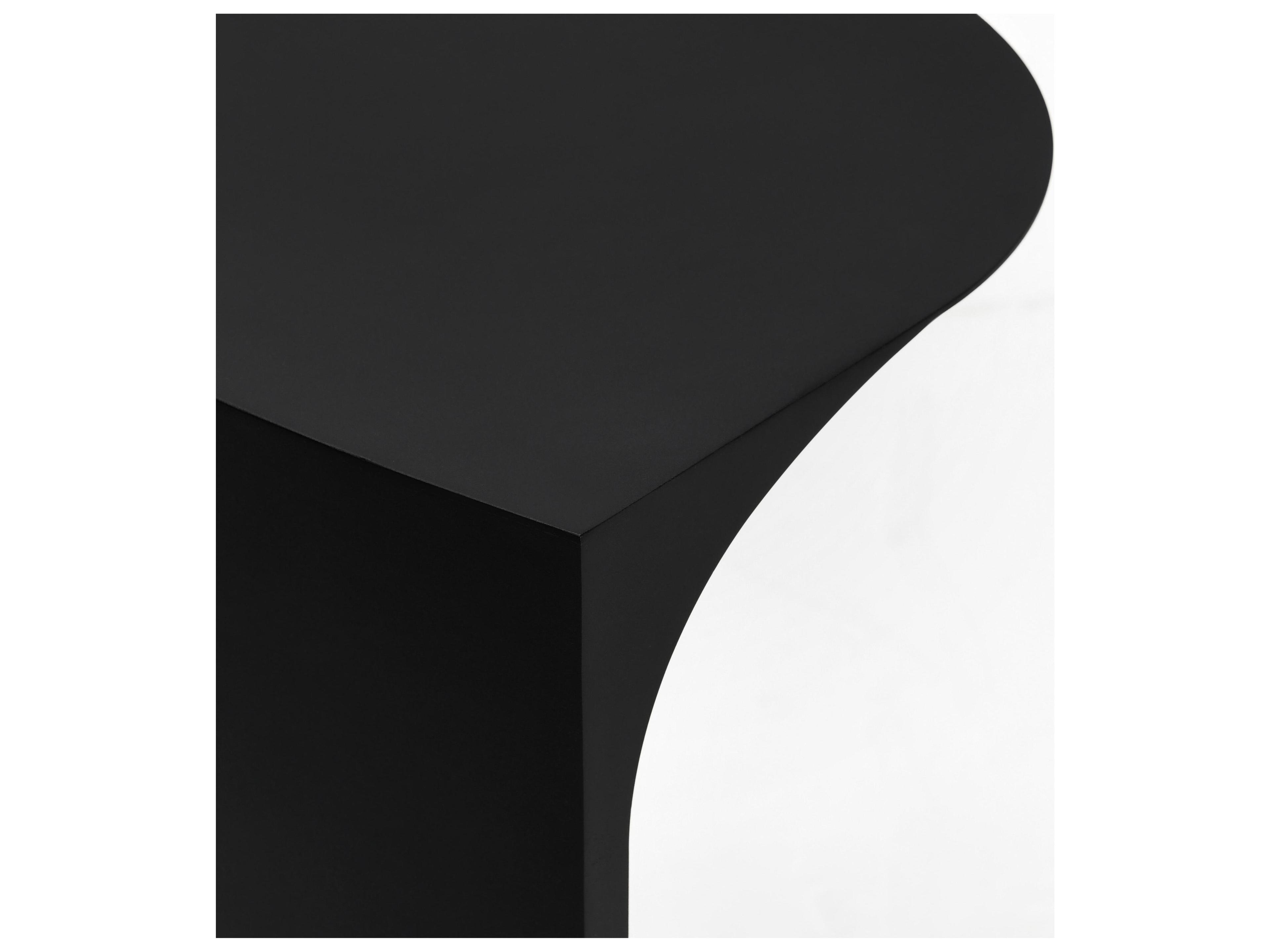 Classic Home Cote Rectangular Metal Black End Table