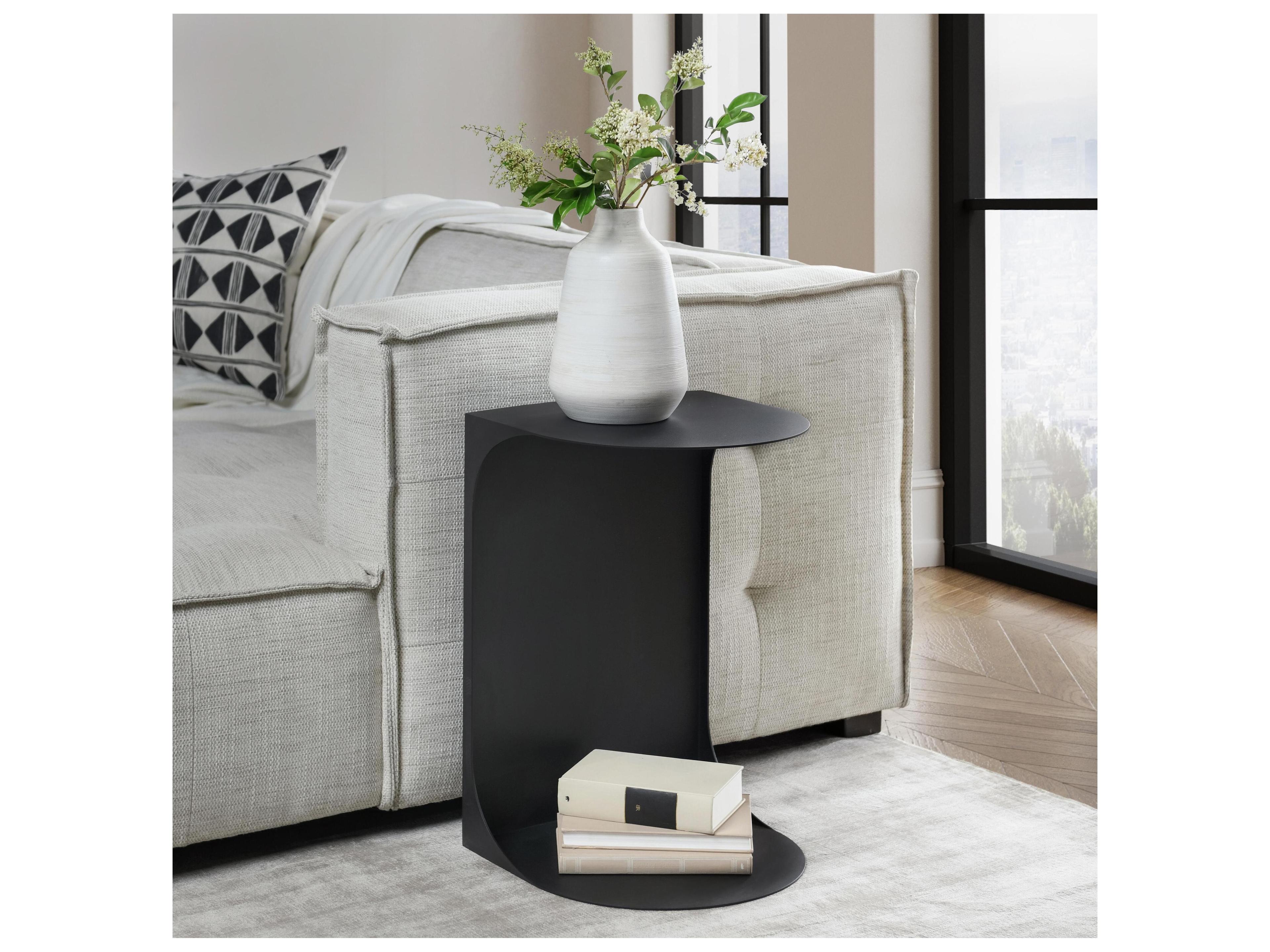 Classic Home Cote Rectangular Metal Black End Table