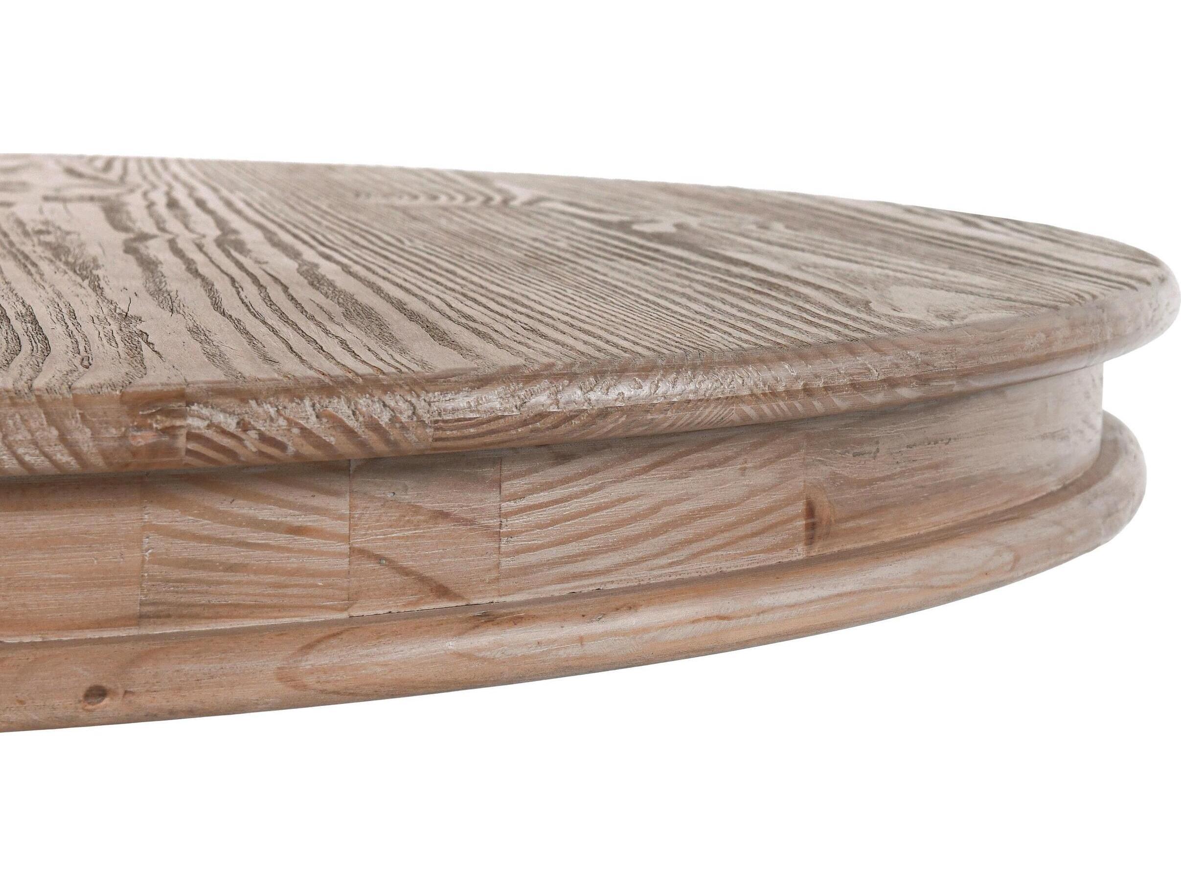 Classic Home Baldwin Round Wood Taupe Dining Table