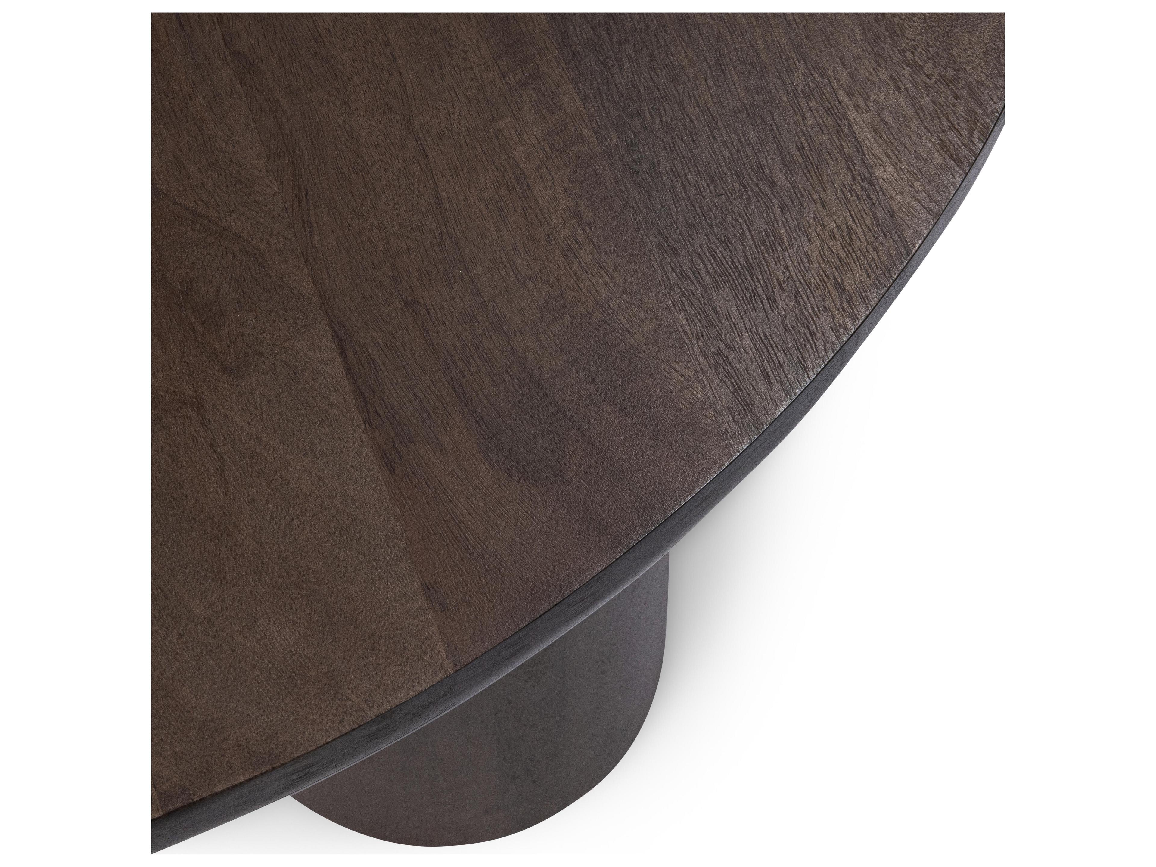 Classic Home Beau Round Wood Brown Coffee Table