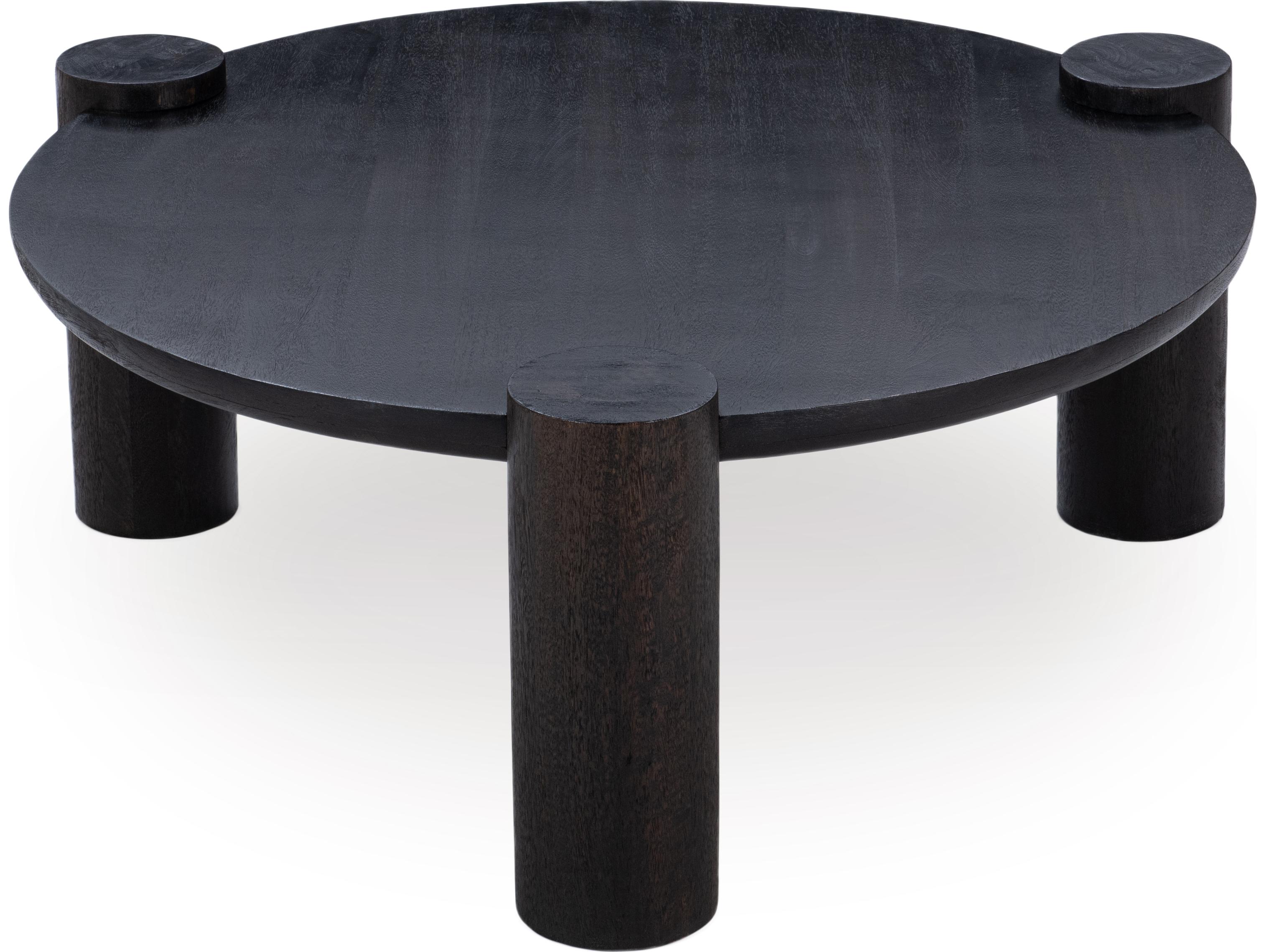 Classic Home Rebeka Round Wood Coffee Table