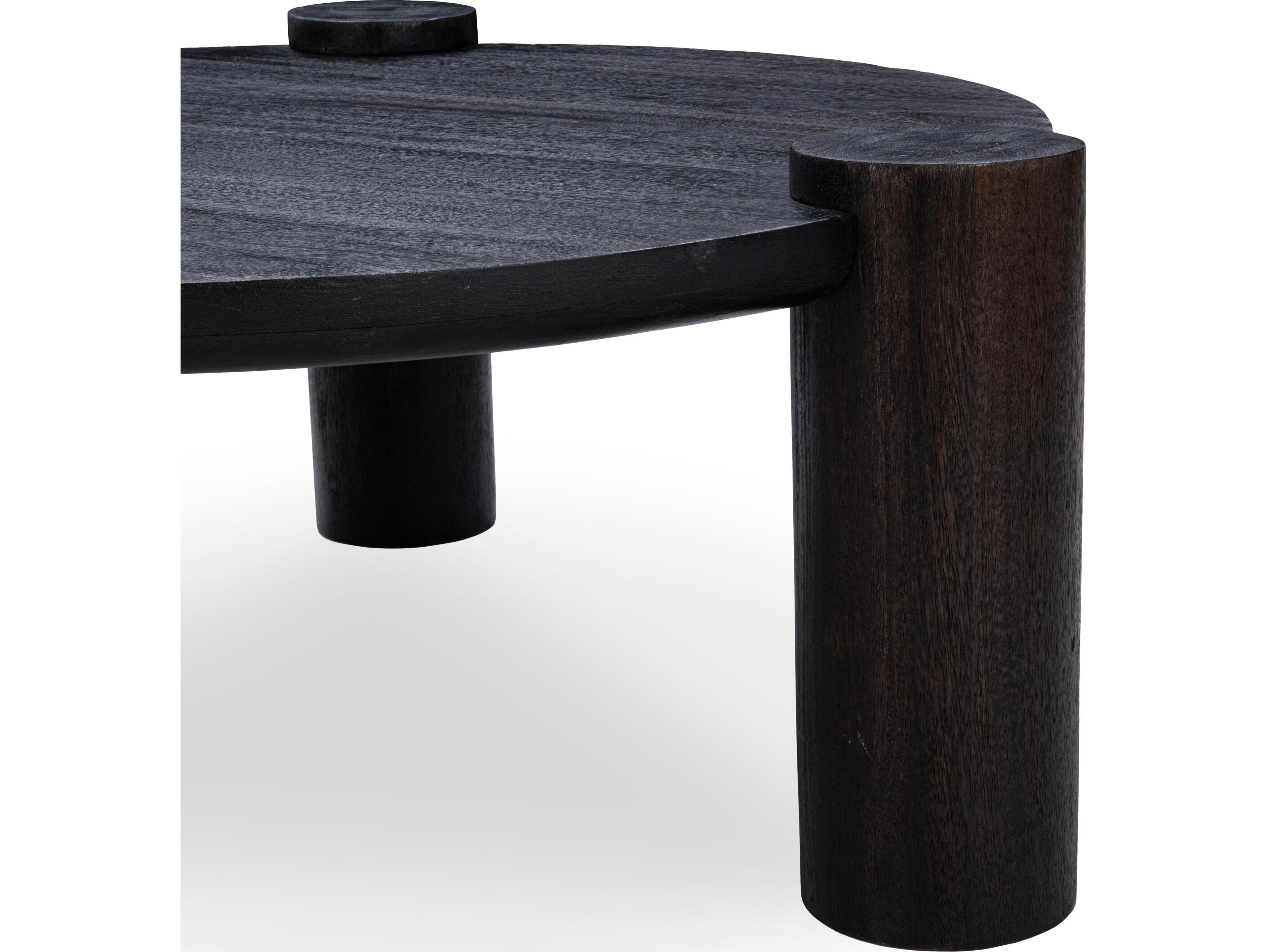 Classic Home Rebeka Round Wood Coffee Table