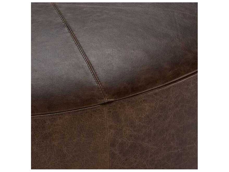 Classic Home Clair Round Leather Coffee Table