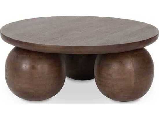 Classic Home Ronda Round Wood Coffee Table