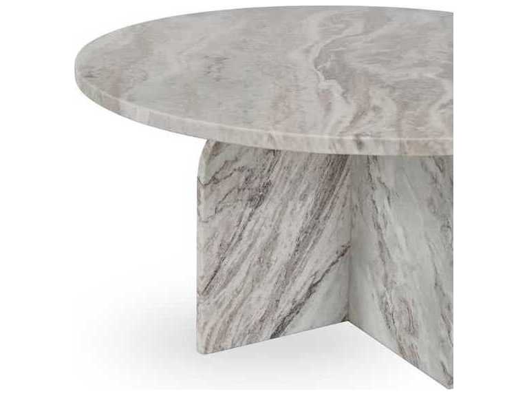 Classic Home Reilly Round Marble Coffee Table