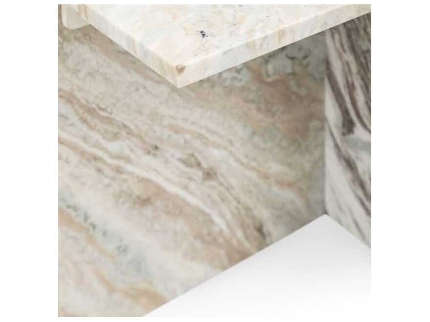Classic Home Bexly Square Marble End Table