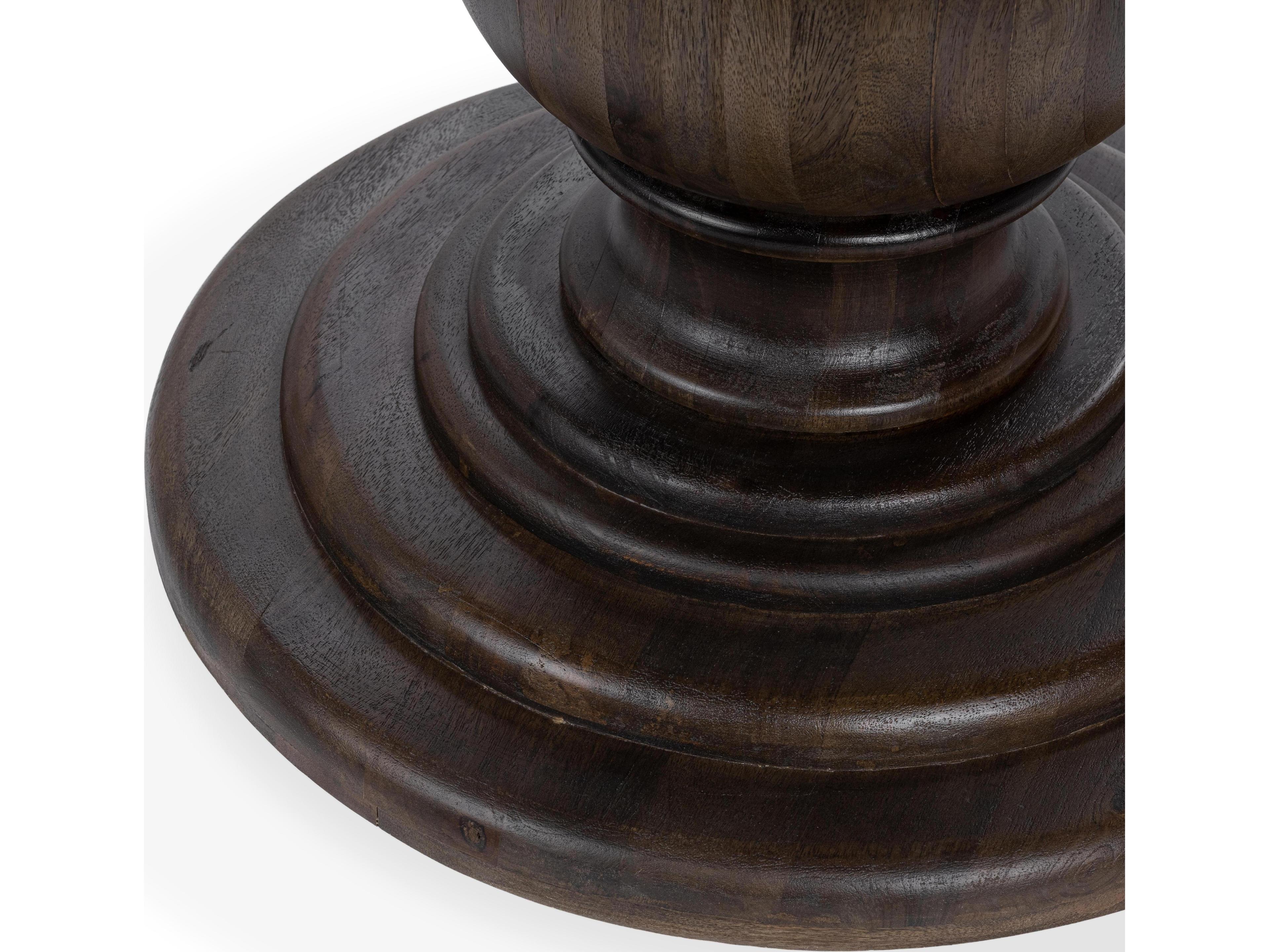 Classic Home Brookside Round Wood Cocoa Brown Dining Table