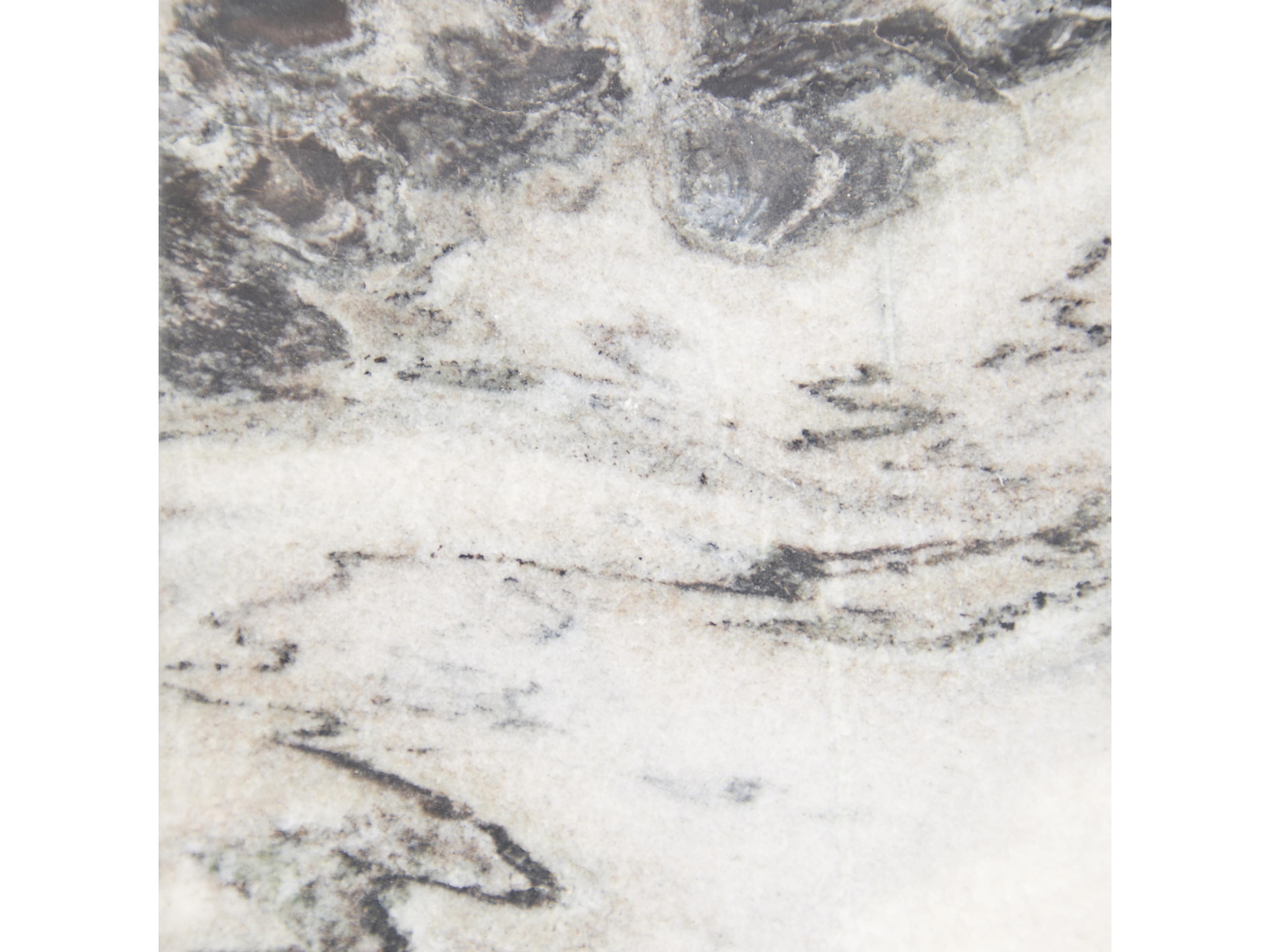 Classic Home Zora Round Marble Gray End Table