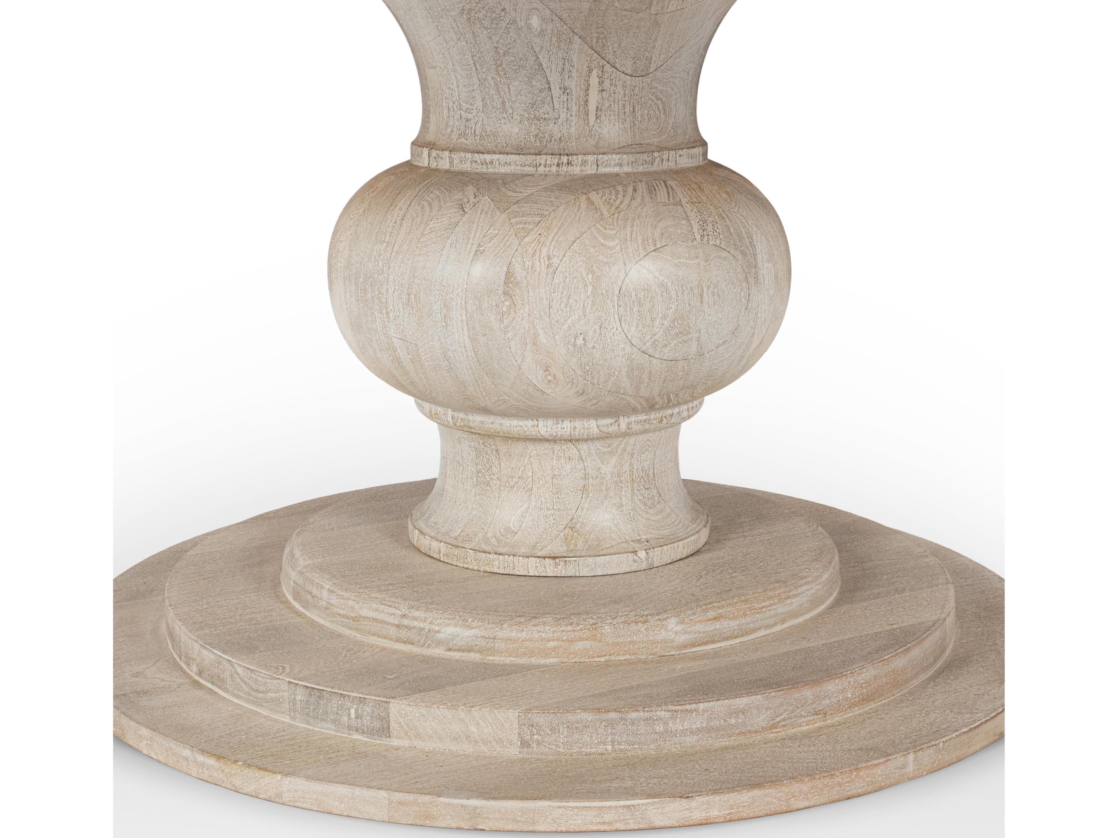 Classic Home Hera Round Creamwood Dining Table