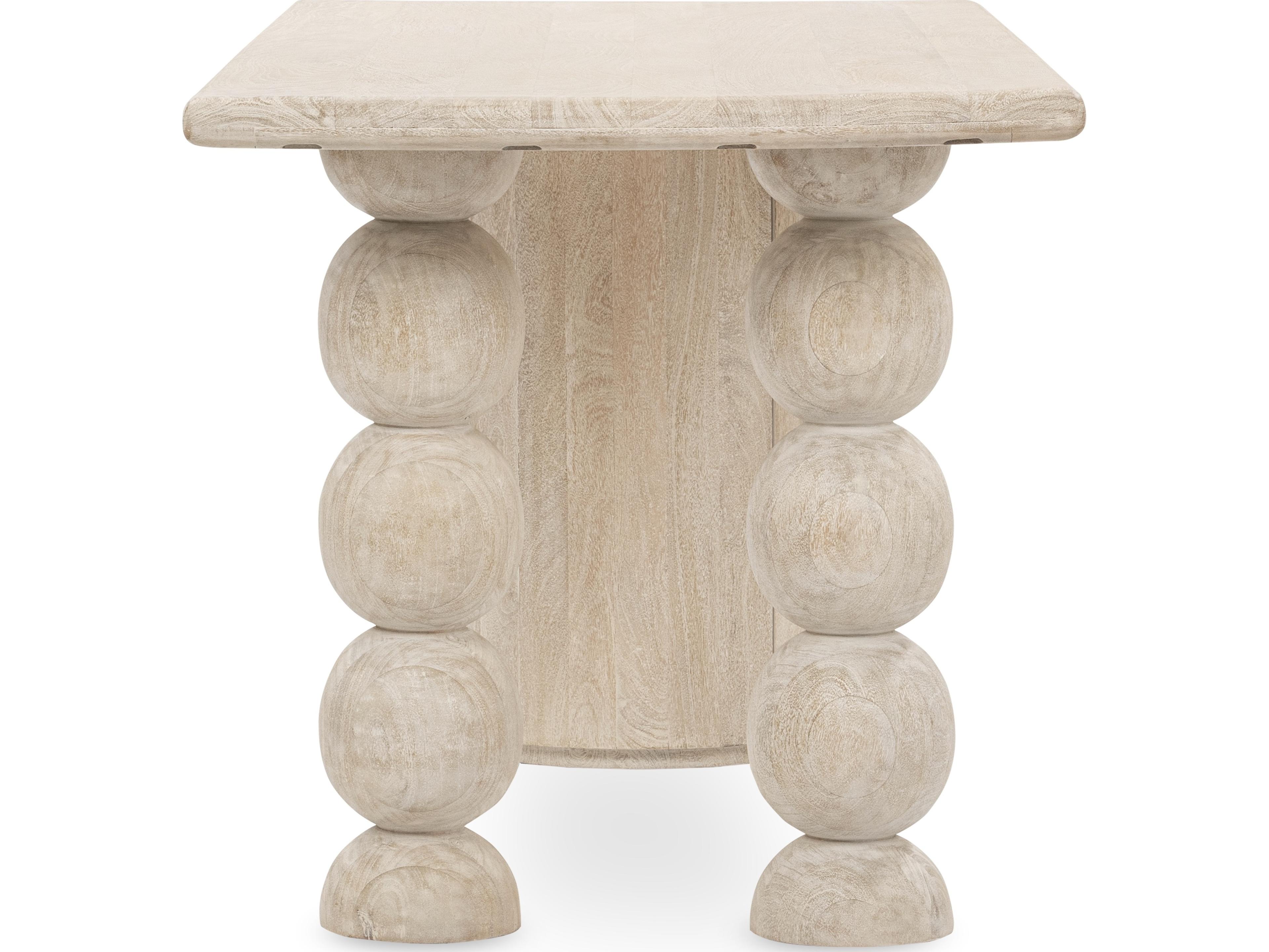 Classic Home Adir Cream Beige Mango Wood Writing Desk