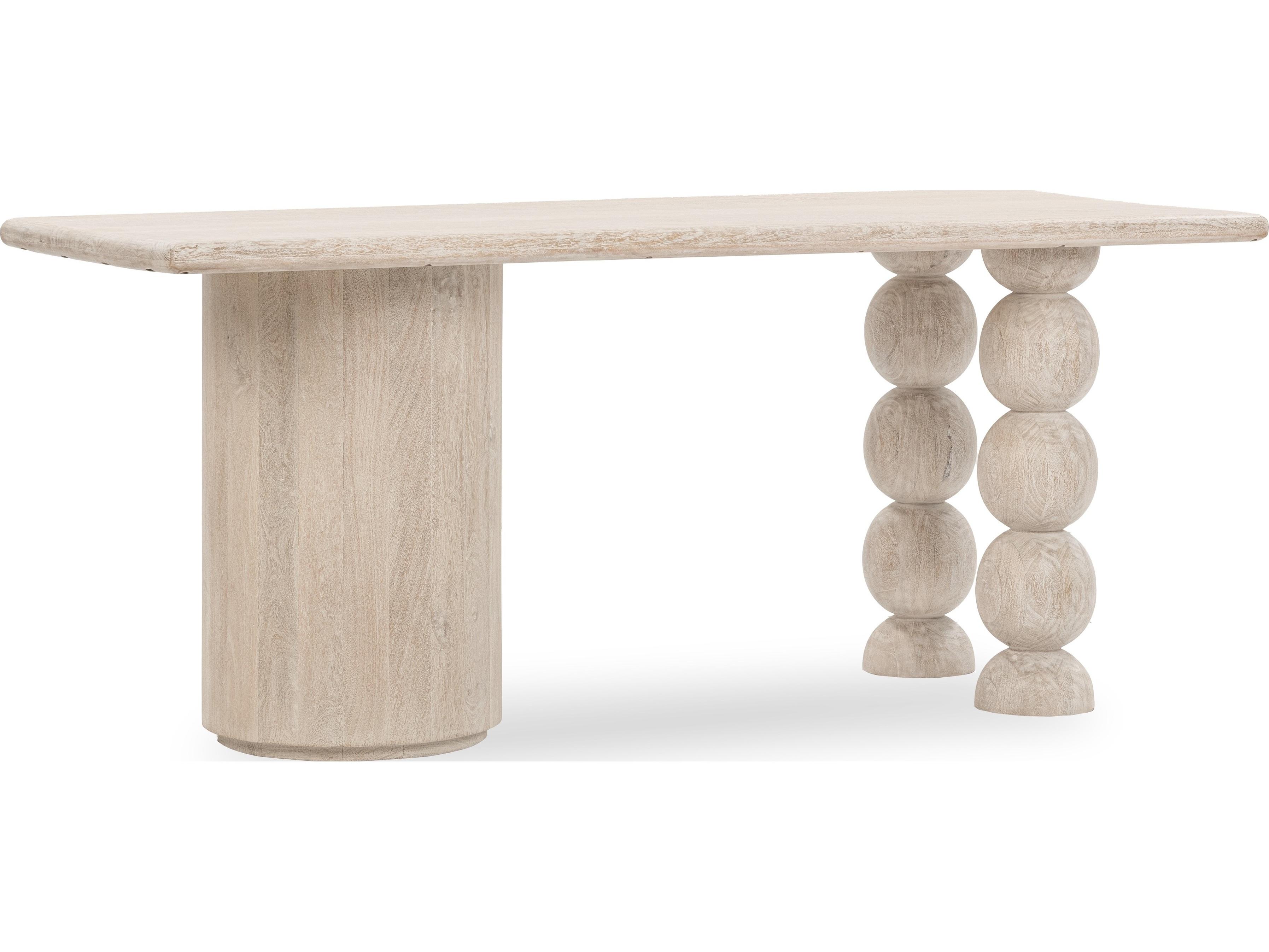 Classic Home Adir Cream Beige Mango Wood Writing Desk