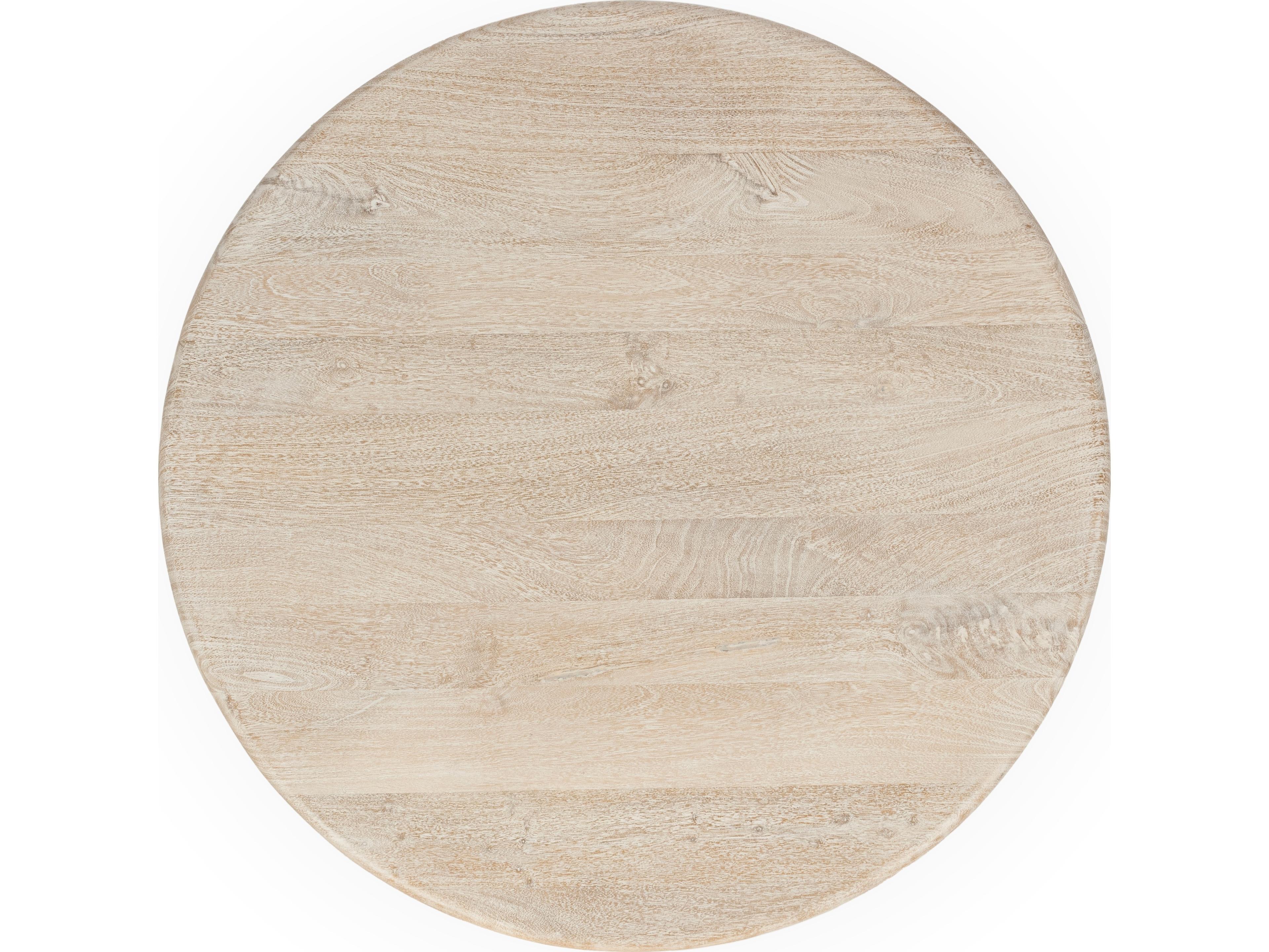 Classic Home Adir Round Wood Cream Coffee Table