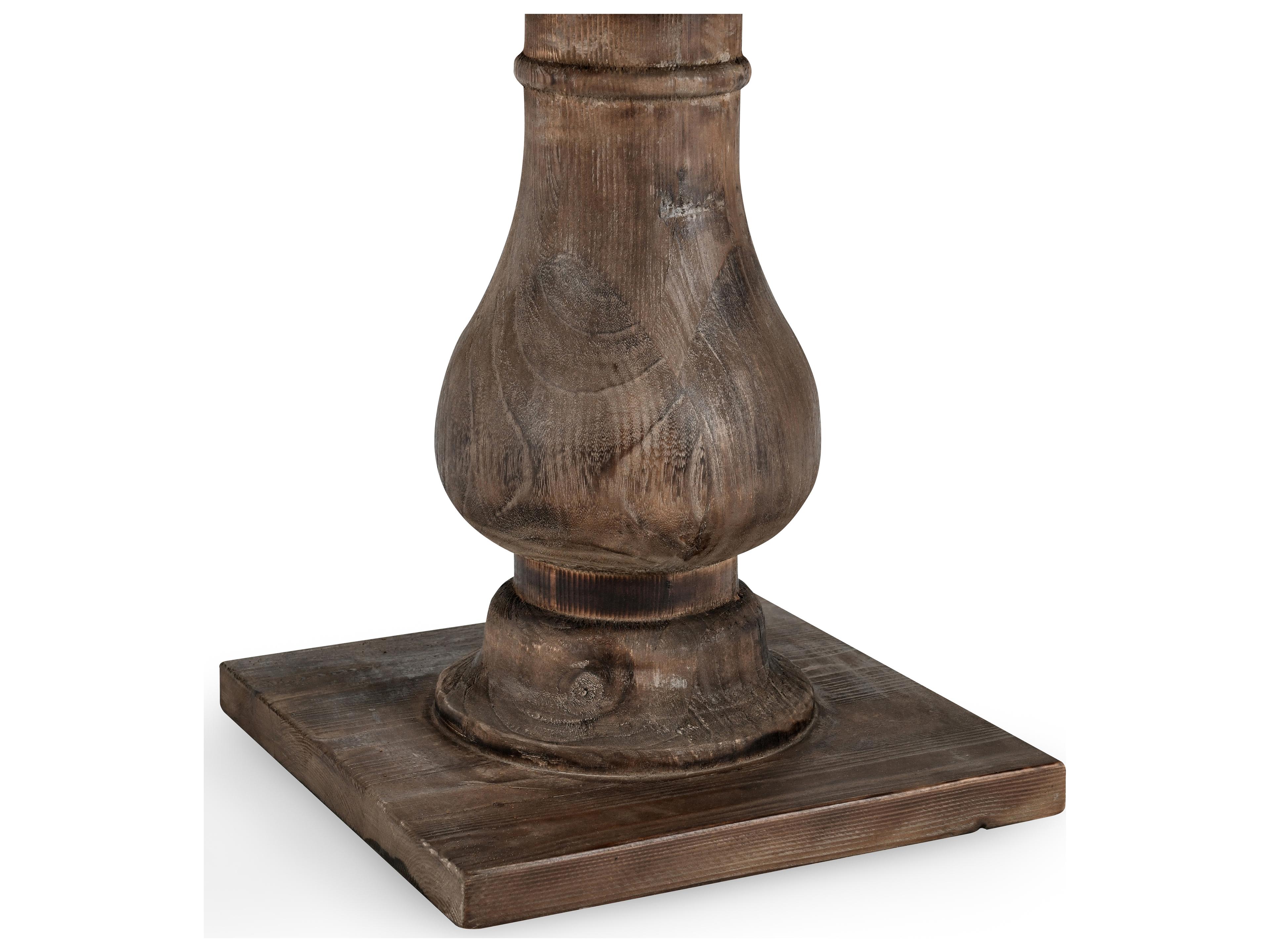 Classic Home Biltmore Round Wood Rustic Brown End Table