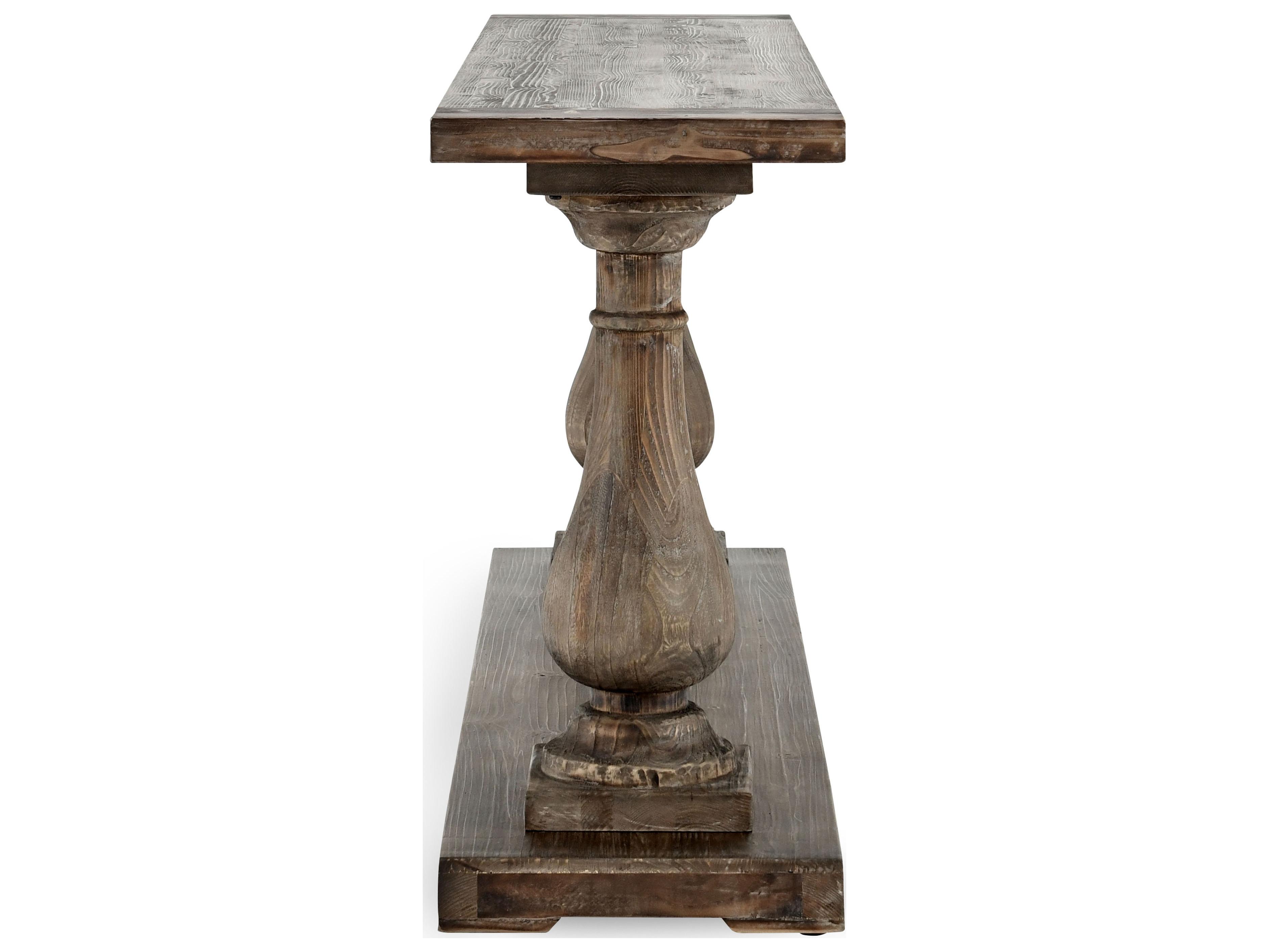 Classic Home Biltmore Rectangular Wood Rustic Brown Console Table