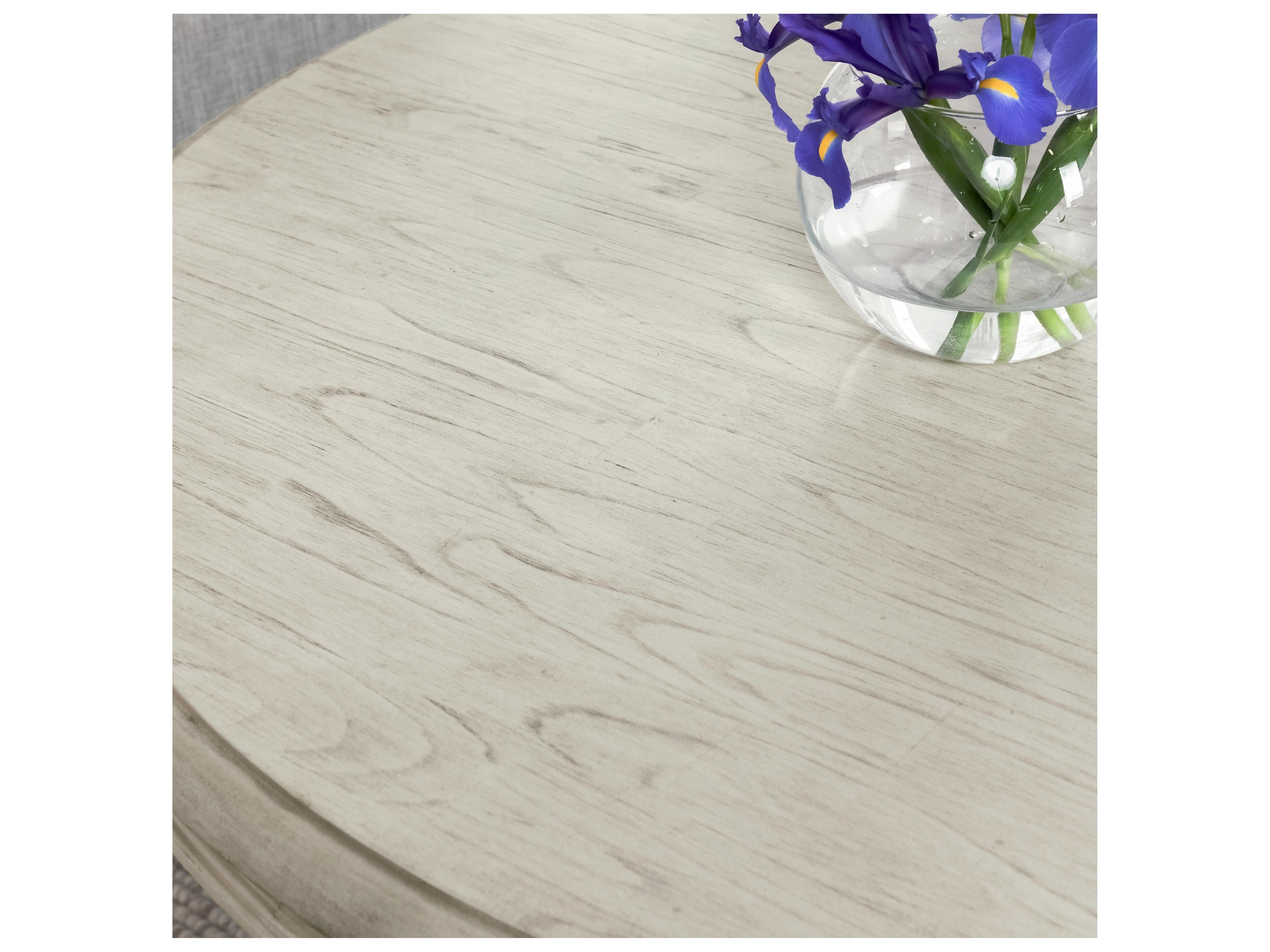 Classic Home Adrienne Round Wood Antique White Dining Table