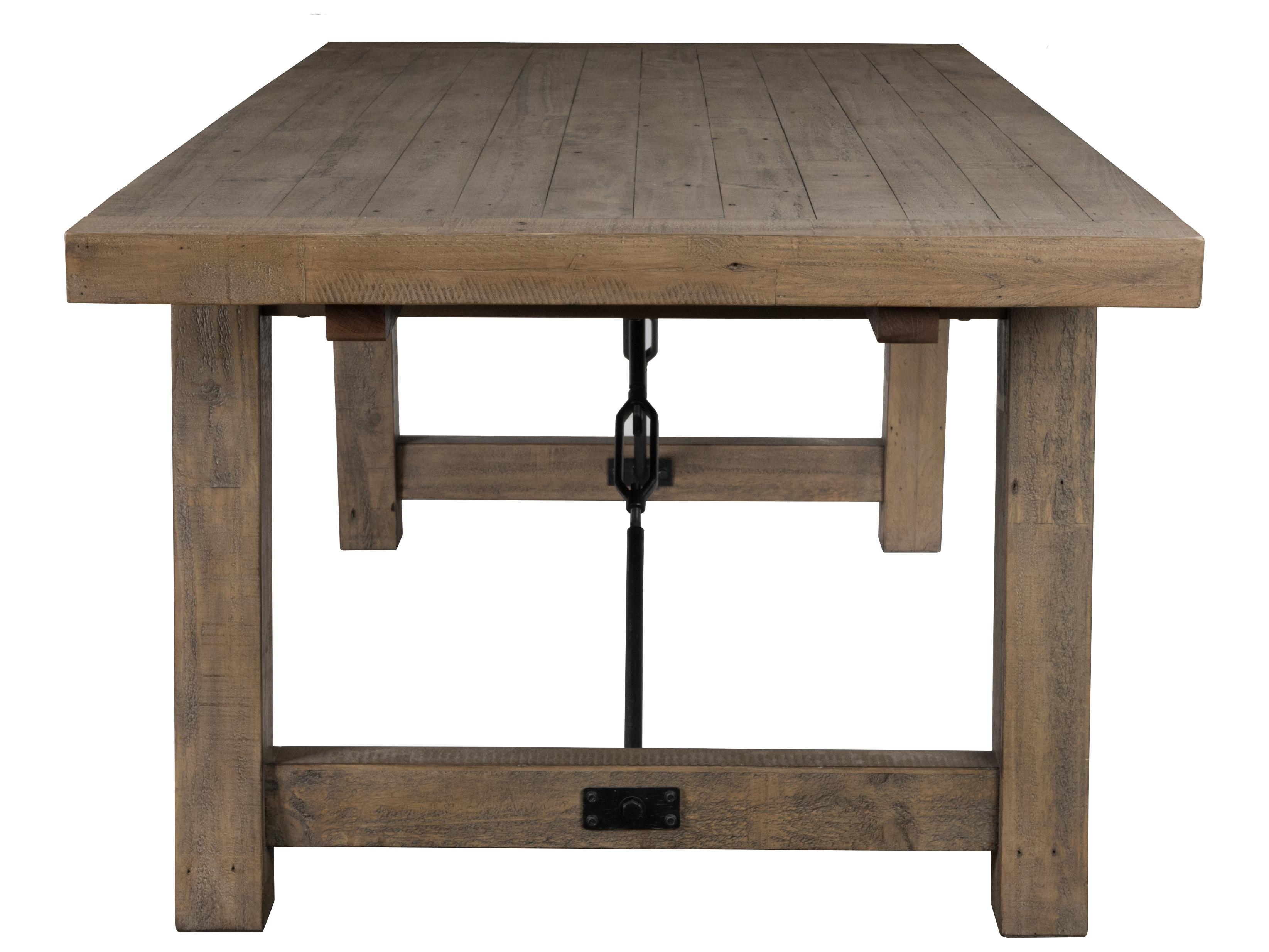 Classic Home Tuscany Rectangular Wood Distressed Brown Dining Table