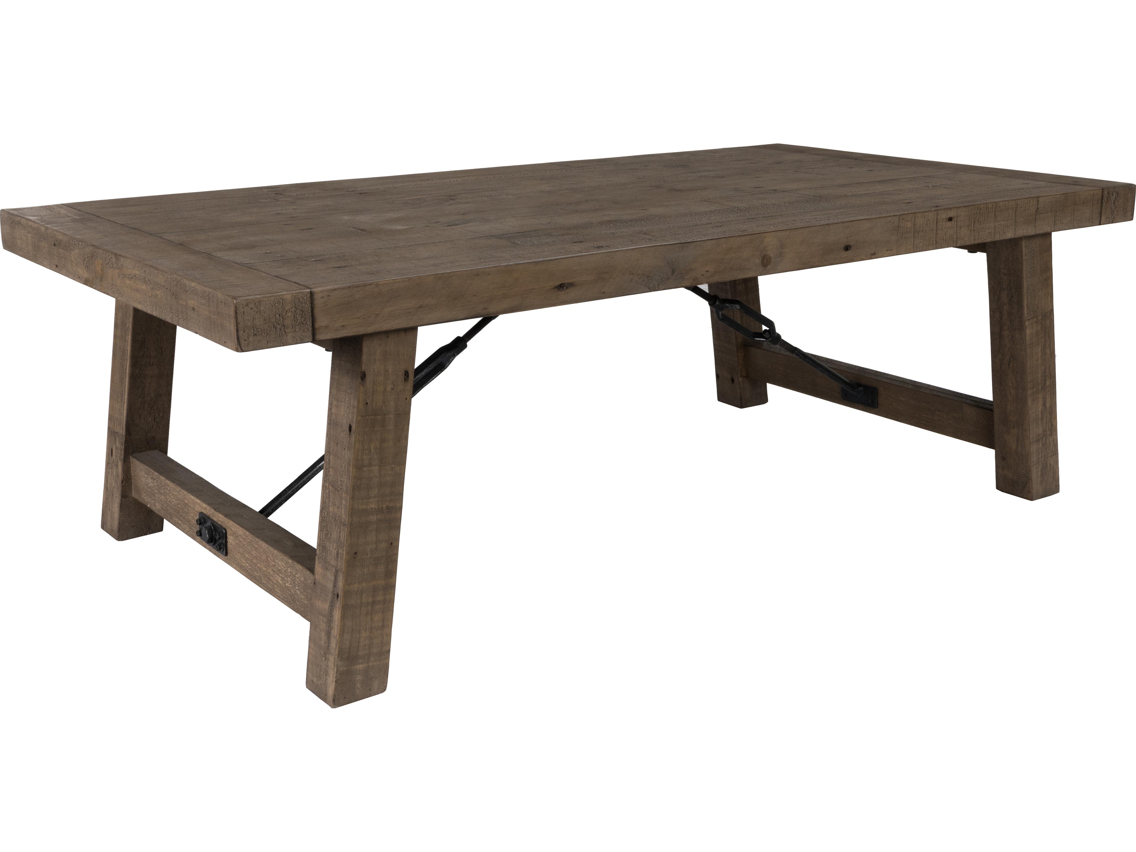 Classic Home Tuscany Rectangular Wood Distressed Brown Coffee Table