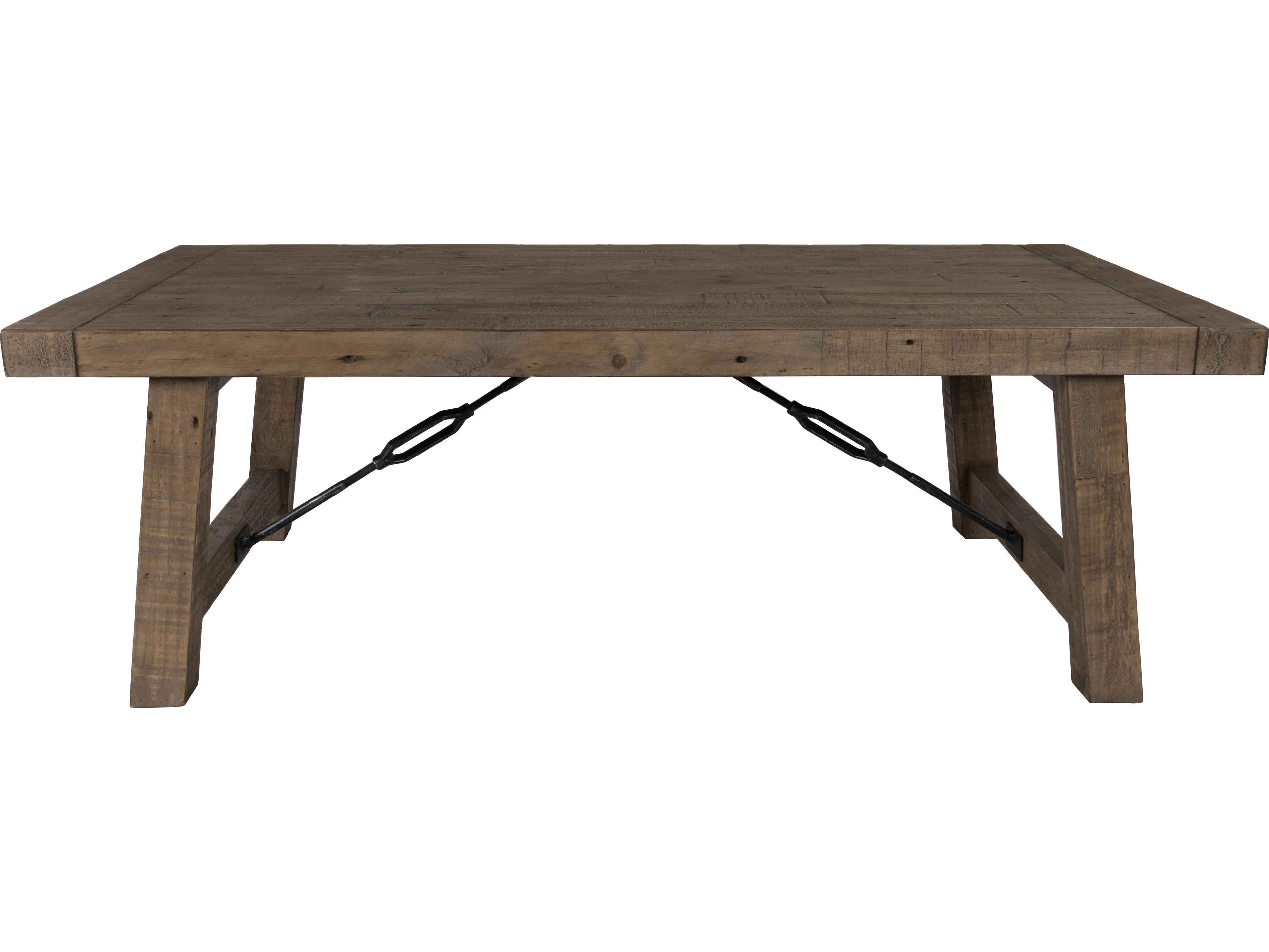 Classic Home Tuscany Rectangular Wood Distressed Brown Coffee Table