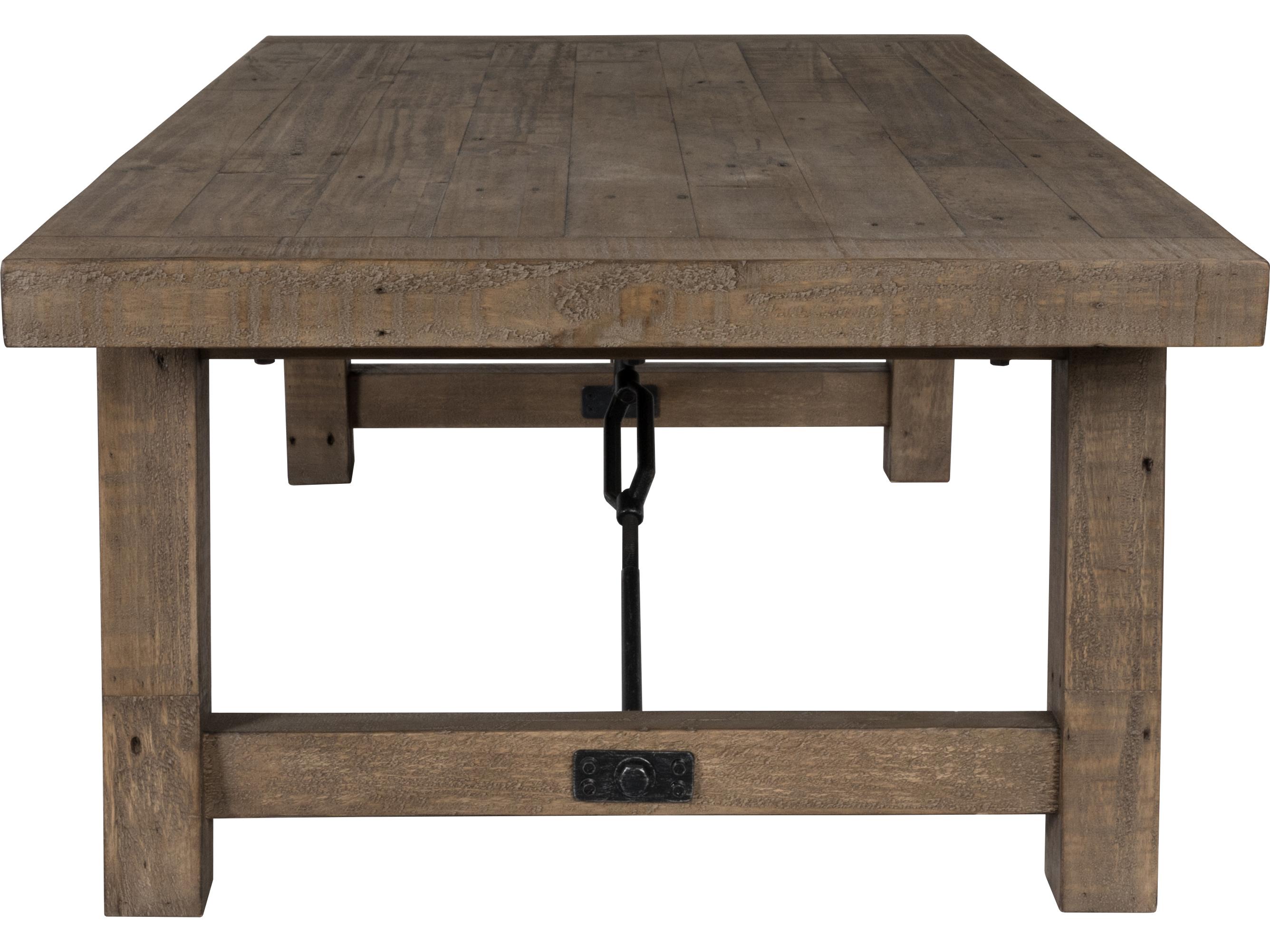 Classic Home Tuscany Rectangular Wood Distressed Brown Coffee Table