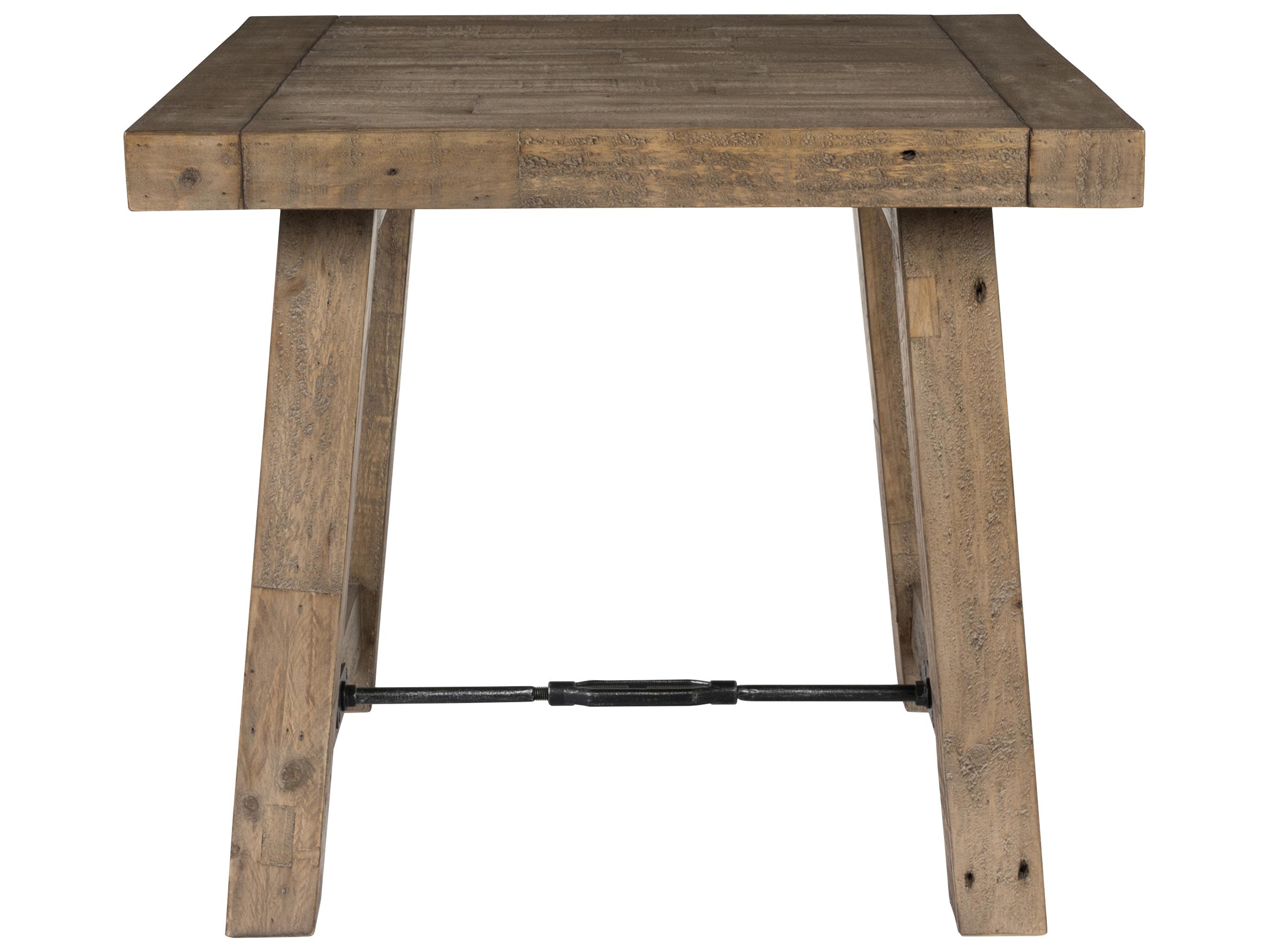 Classic Home Tuscany Square Wood Distressed Brown End Table
