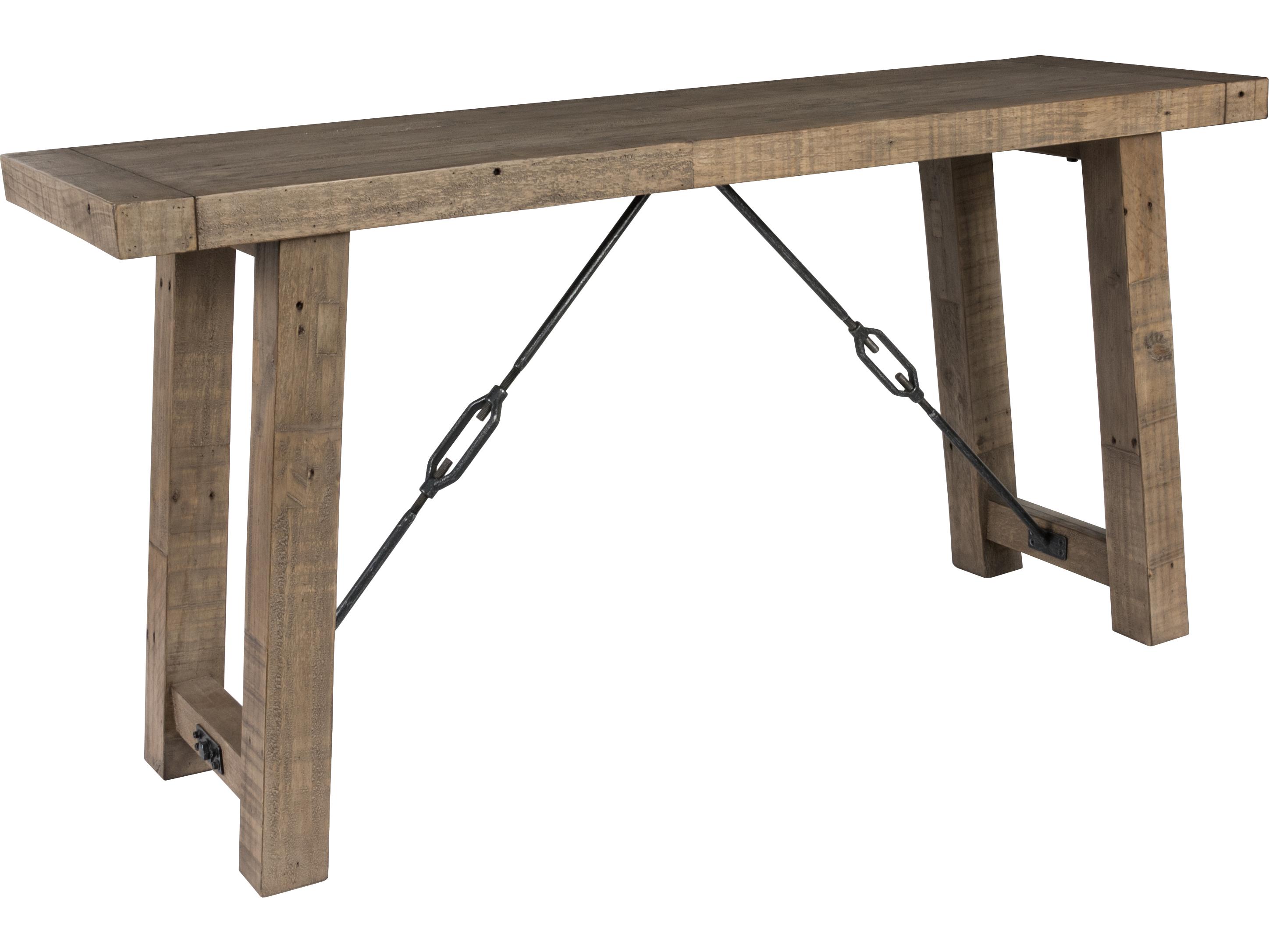 Classic Home Tuscany Rectangular Wood Distressed Brown Console Table
