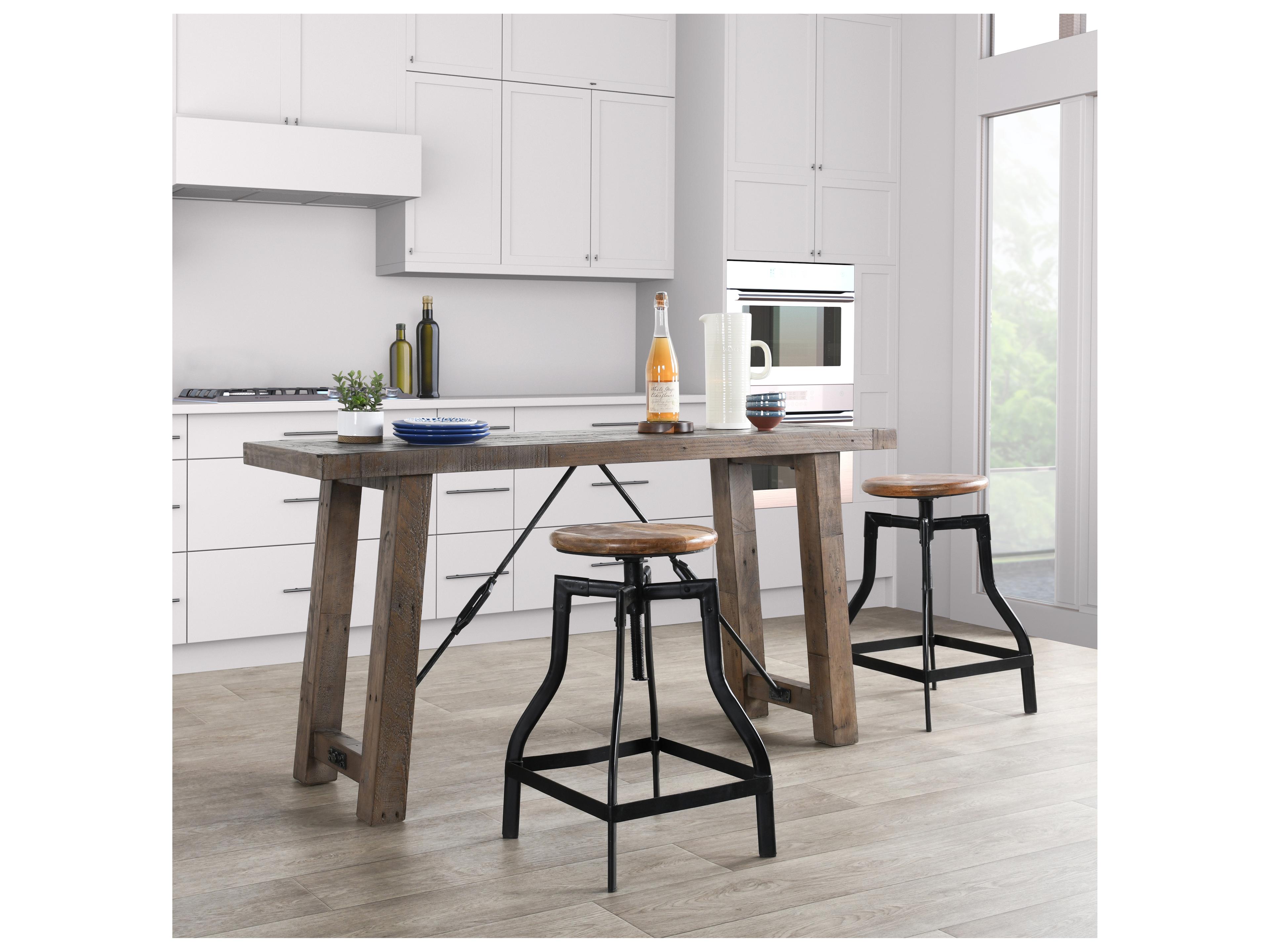 Classic Home Tuscany Rectangular Wood Distressed Brown Console Table